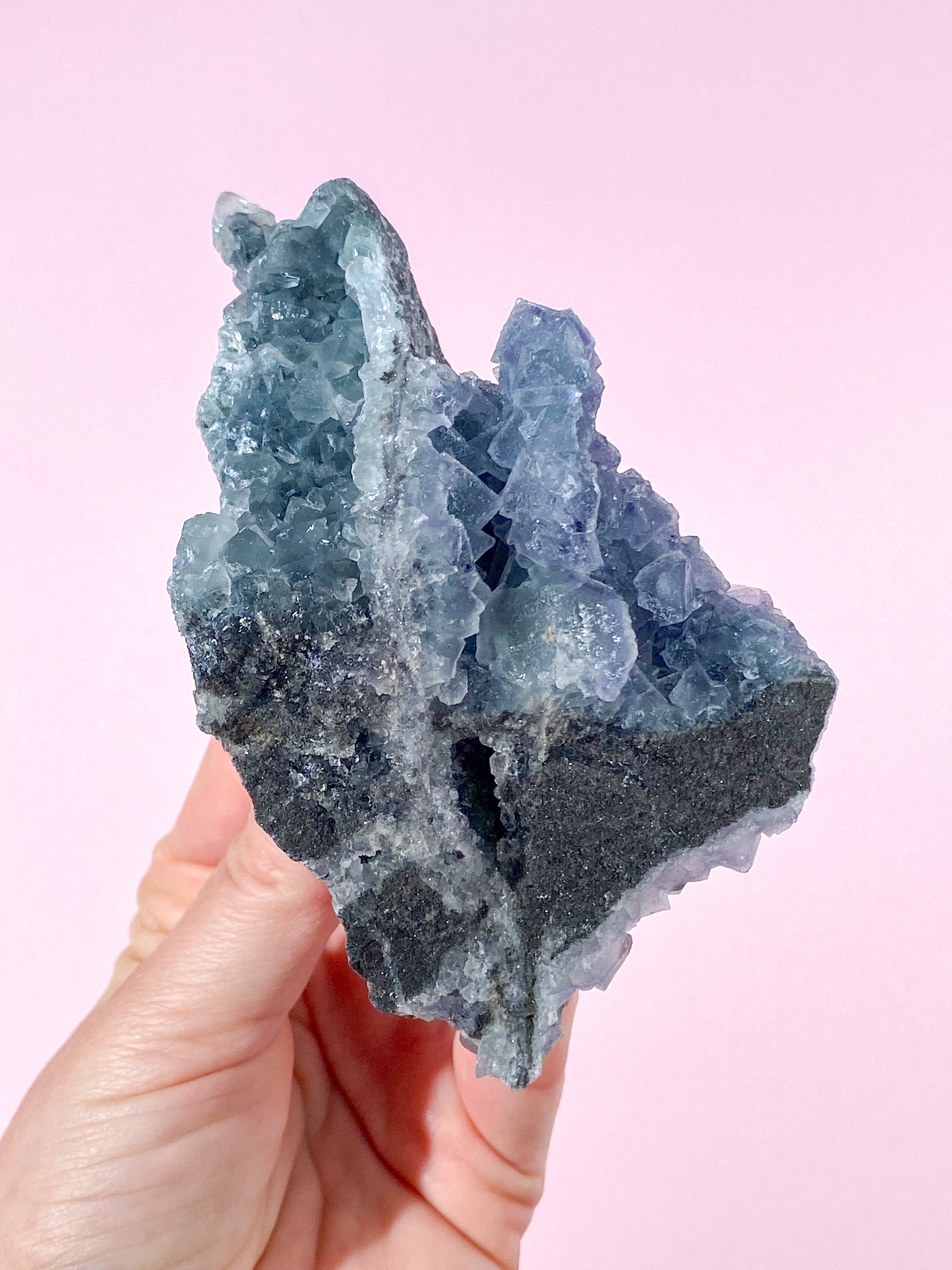 Blågrön Fluorit Kluster (Nr. 2)