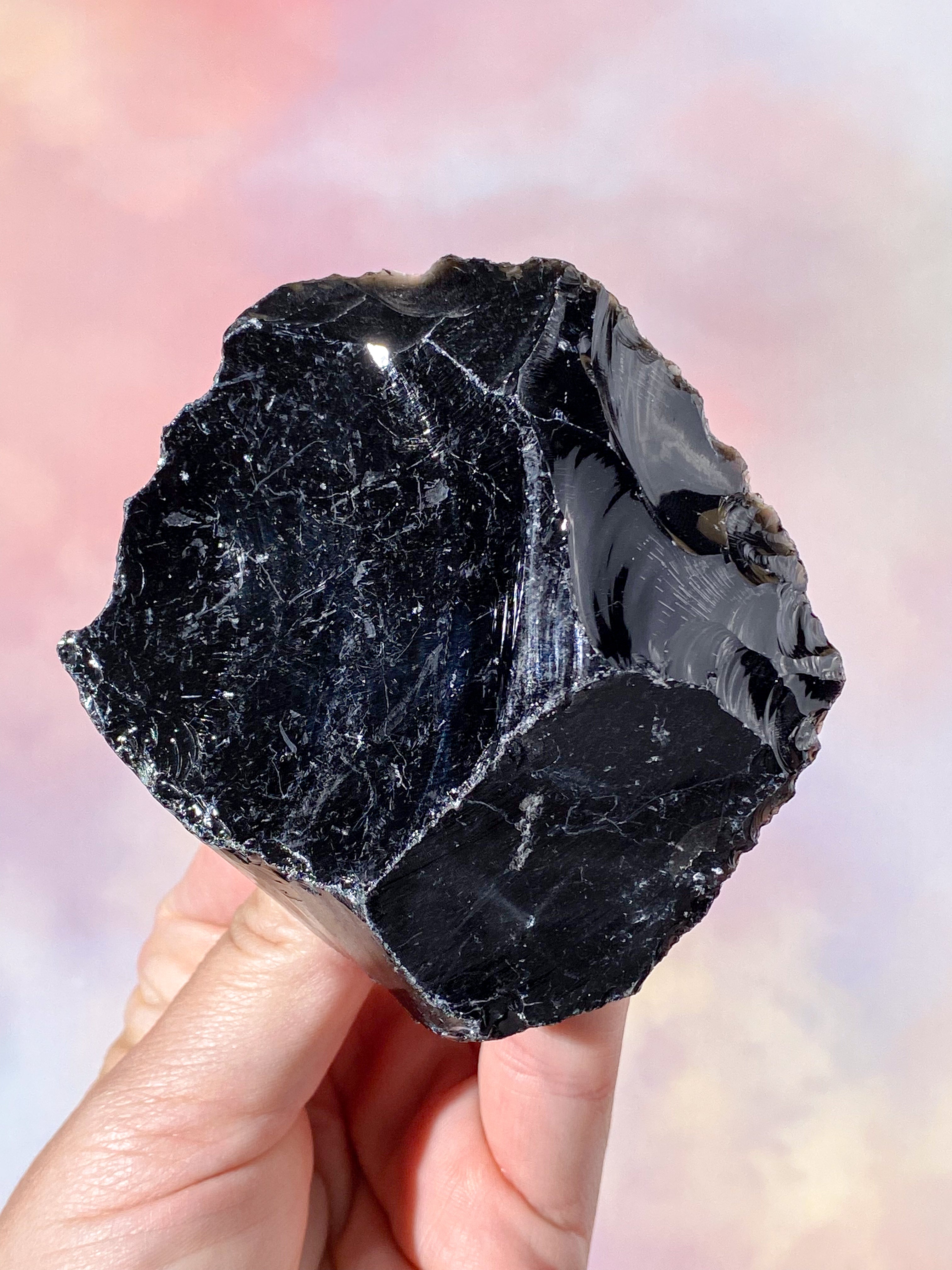 Rå Sort Obsidian (Nr. 2)