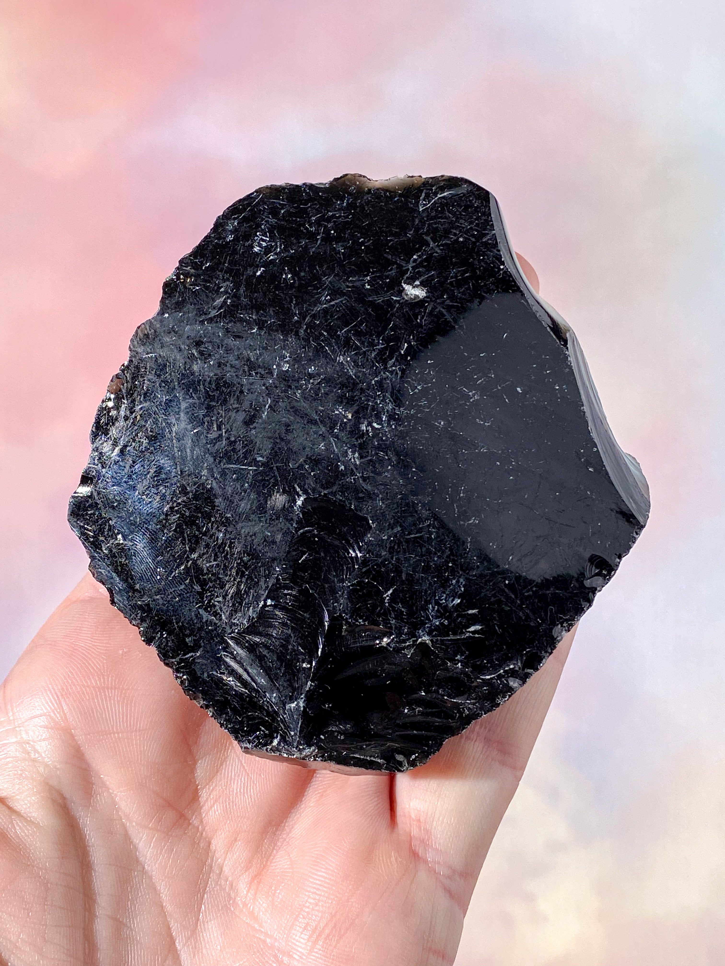 Rå Sort Obsidian (Nr. 2)