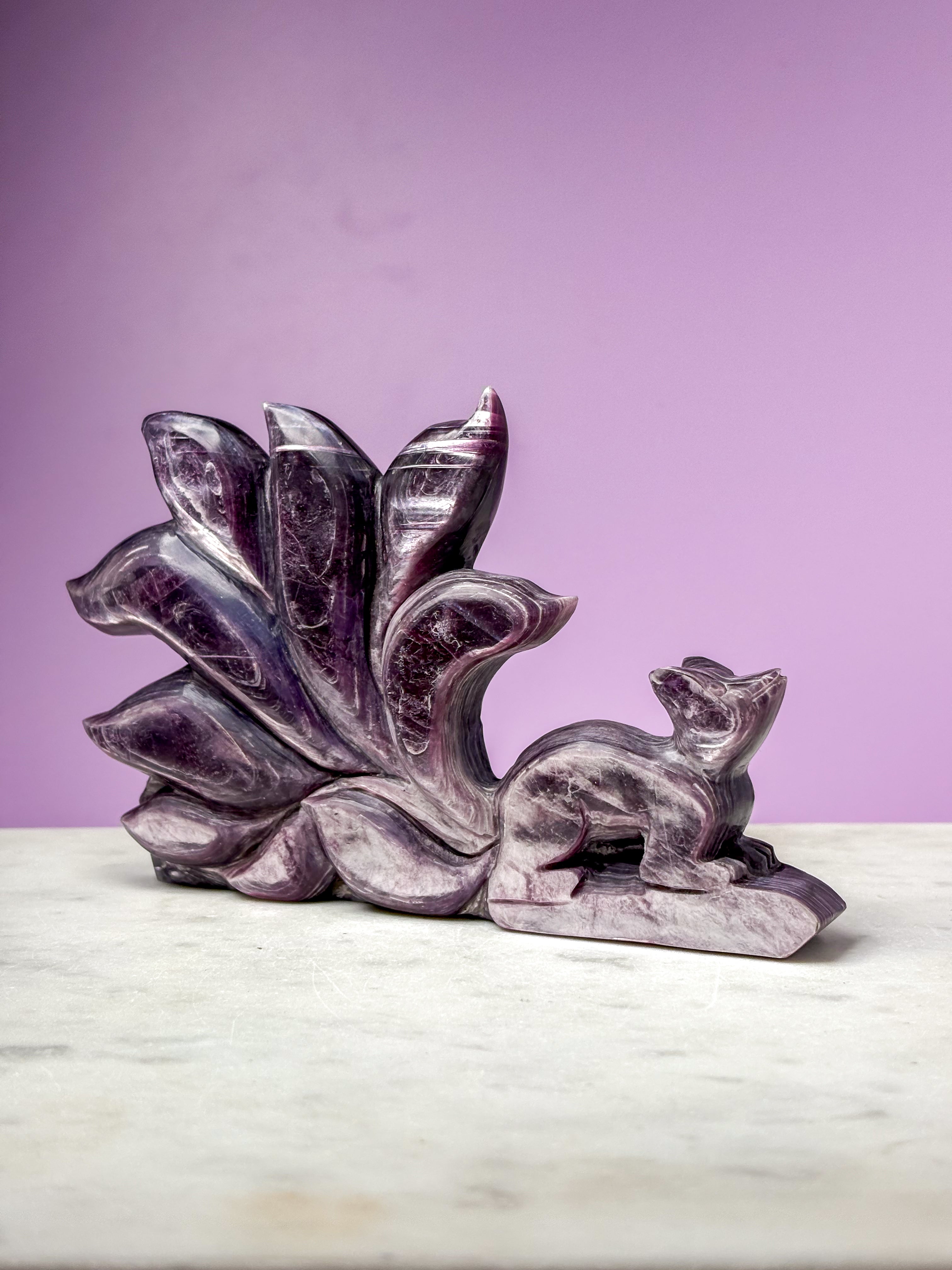 Gemmy Lepidolit Ræv (Nr. 1)