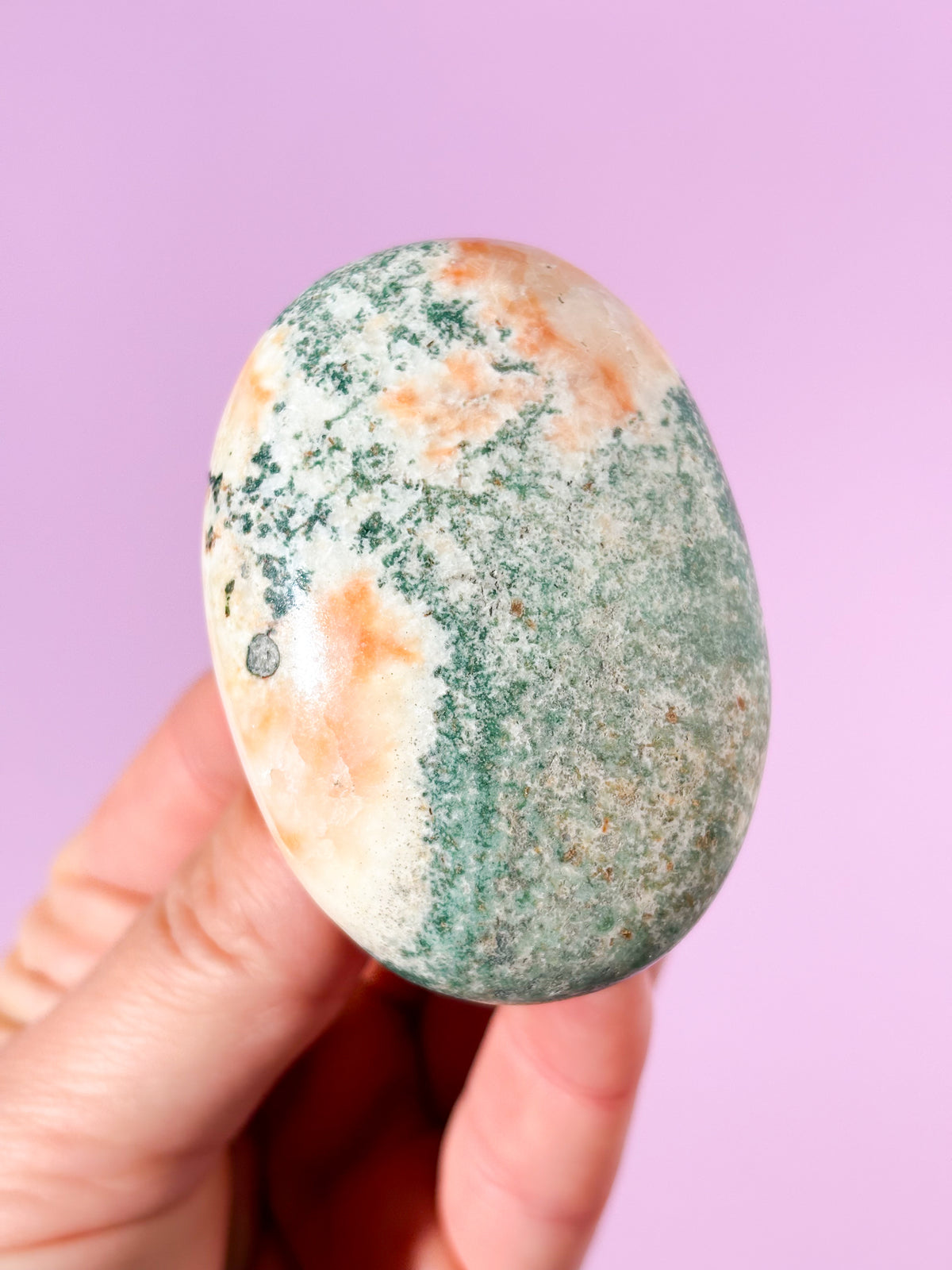 Grøn Heulandit Palmstone (Nr. 2)