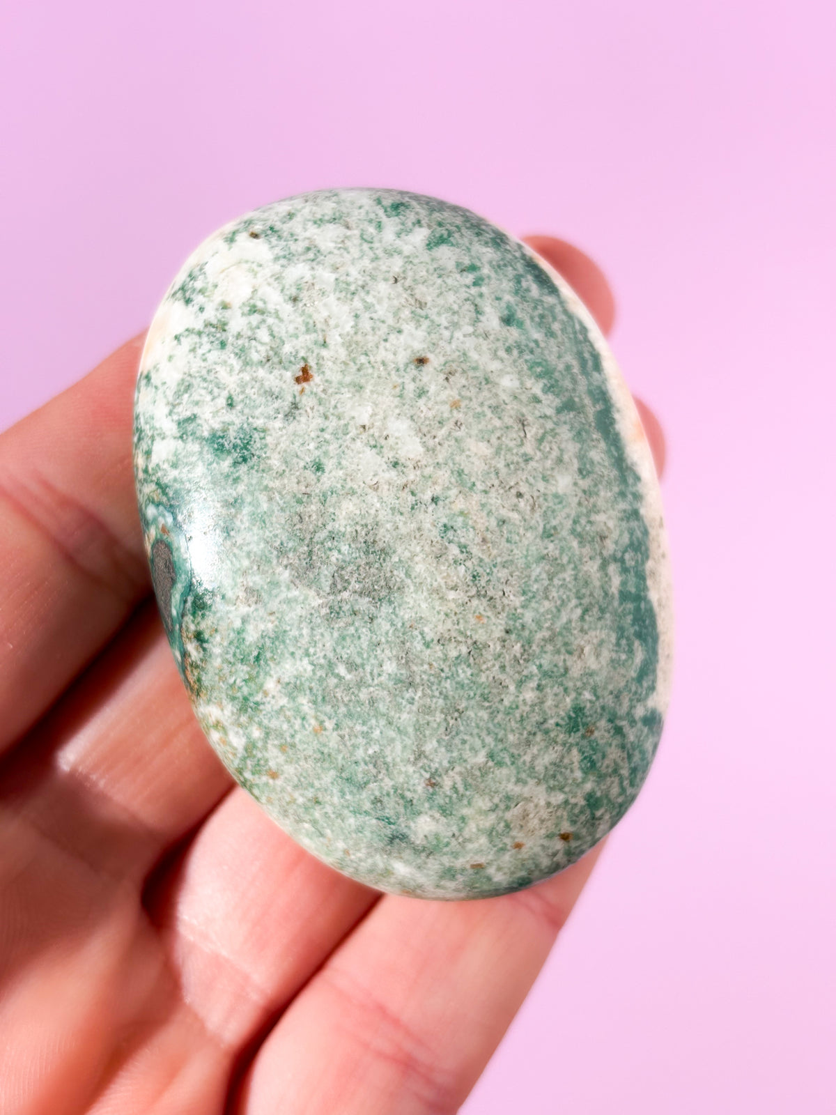 Grøn Heulandit Palmstone (Nr. 2)