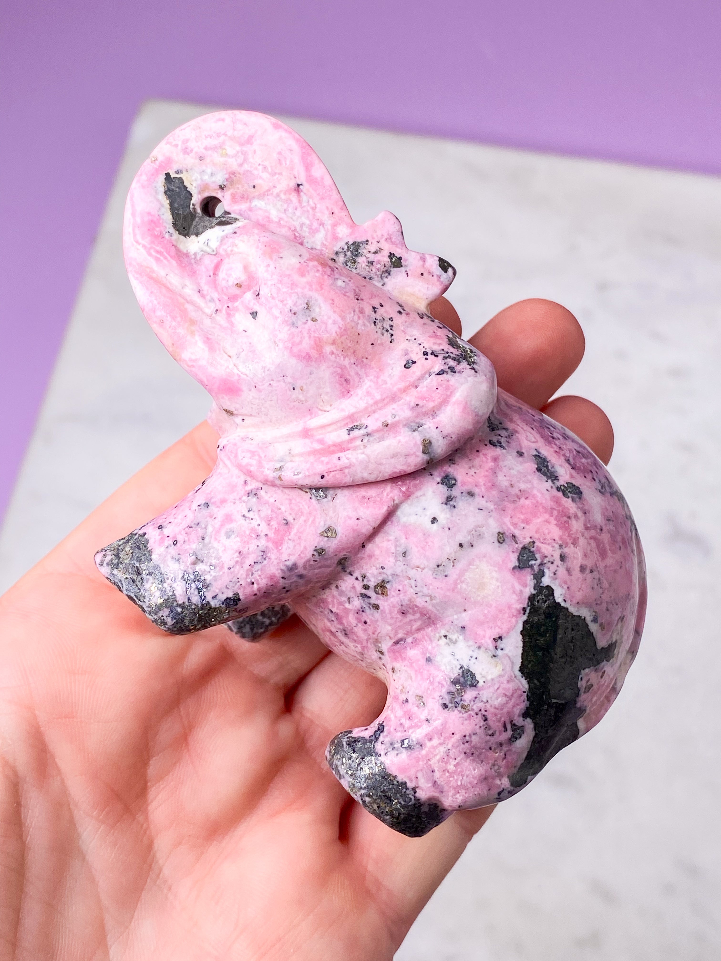 Rhodochrosit Elefant (Nr. 2)