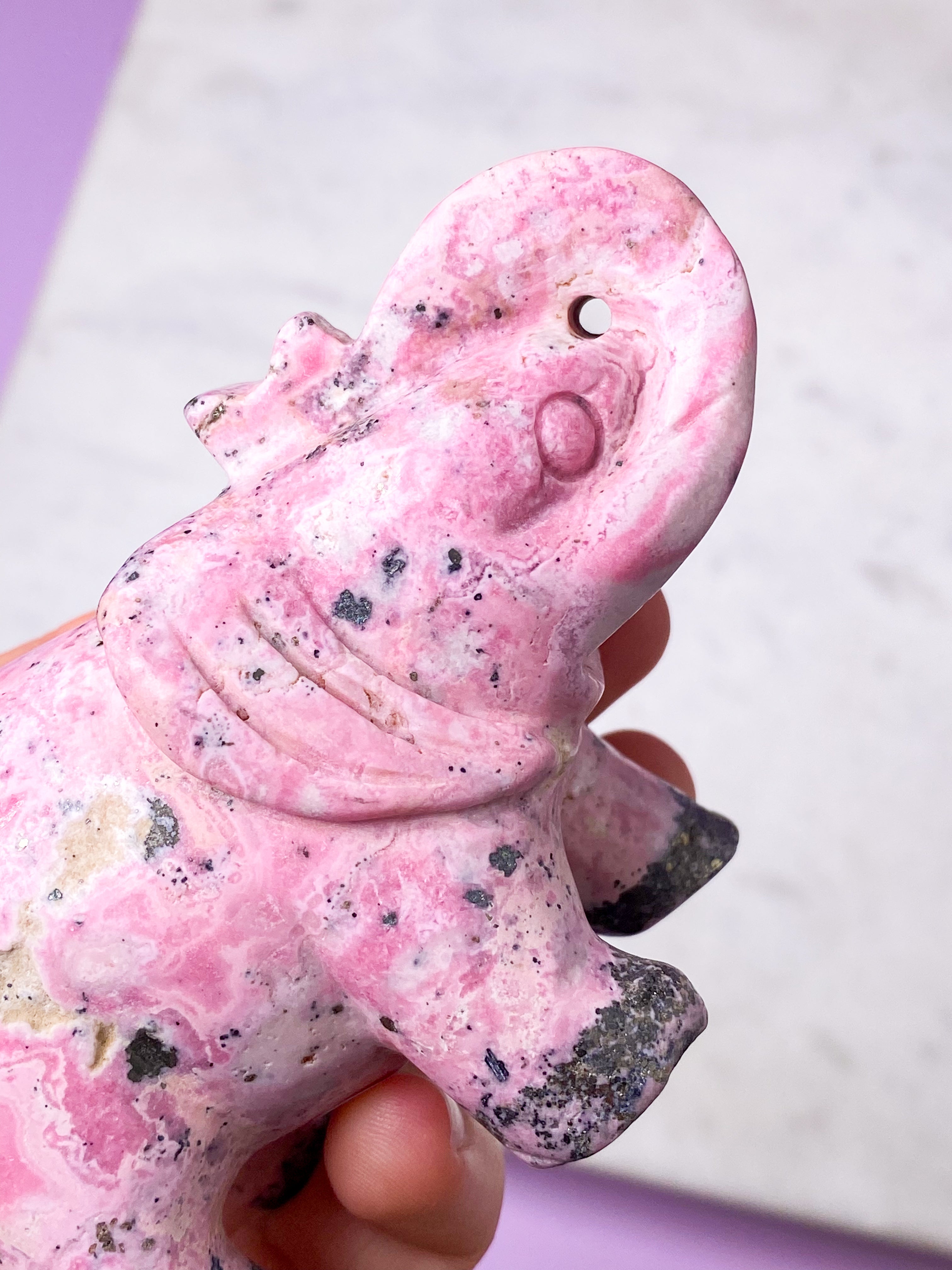 Rhodochrosit Elefant (Nr. 2)