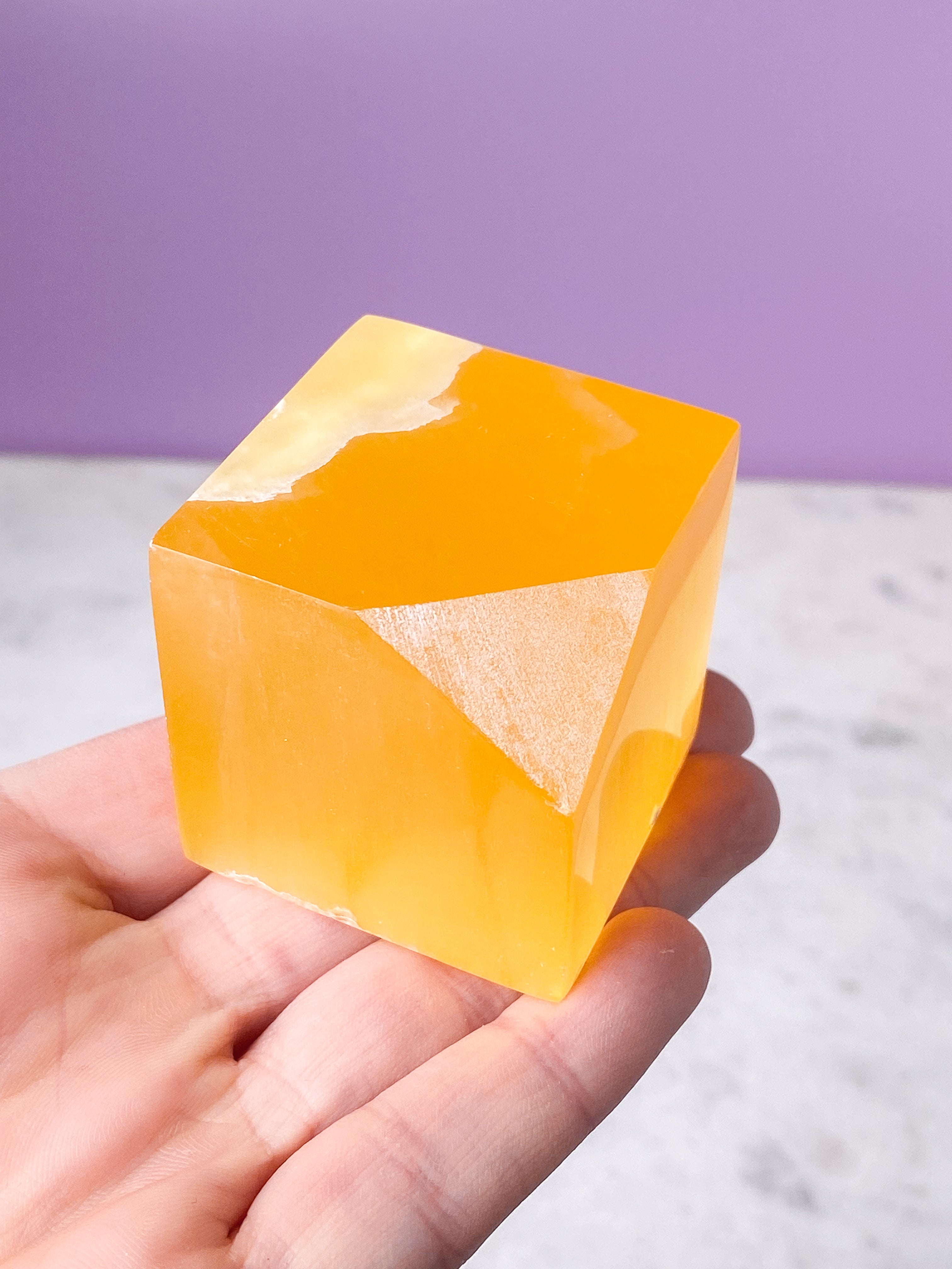Honeycomb Calcite Cube (No. 9)
