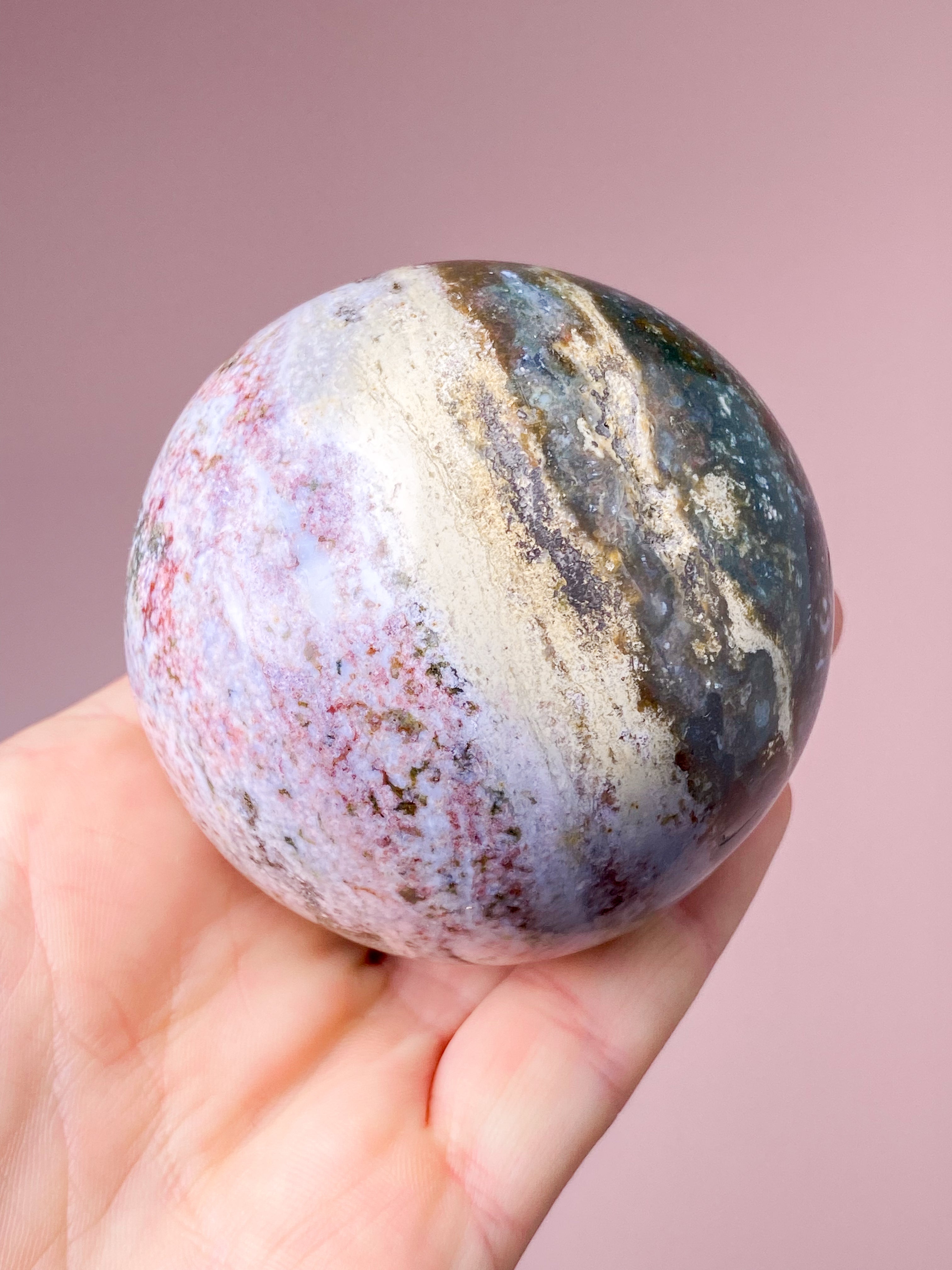 Ocean Jaspis Kugle (Nr. 22)