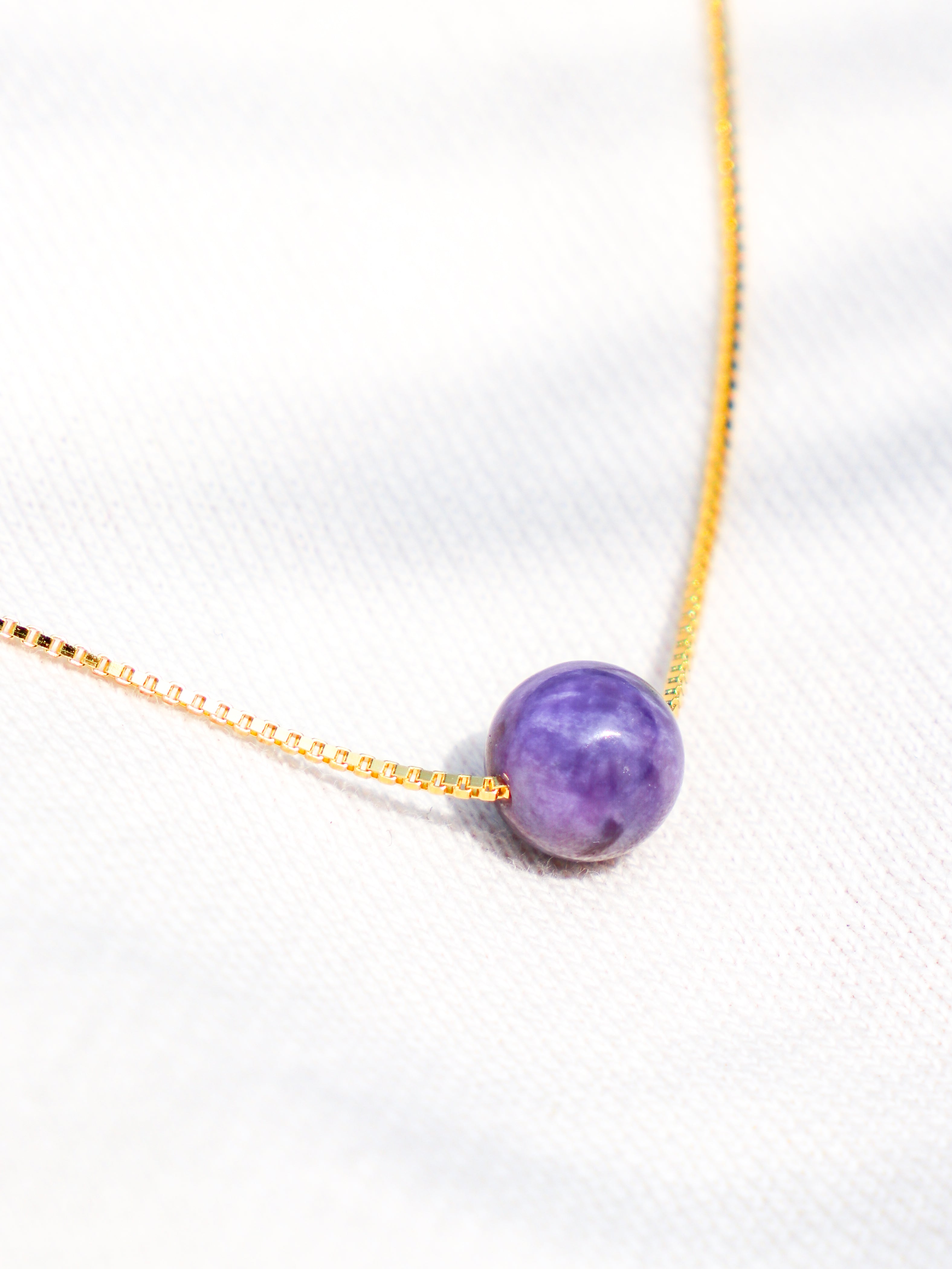 Akvamarin - Petite Heart - Guld