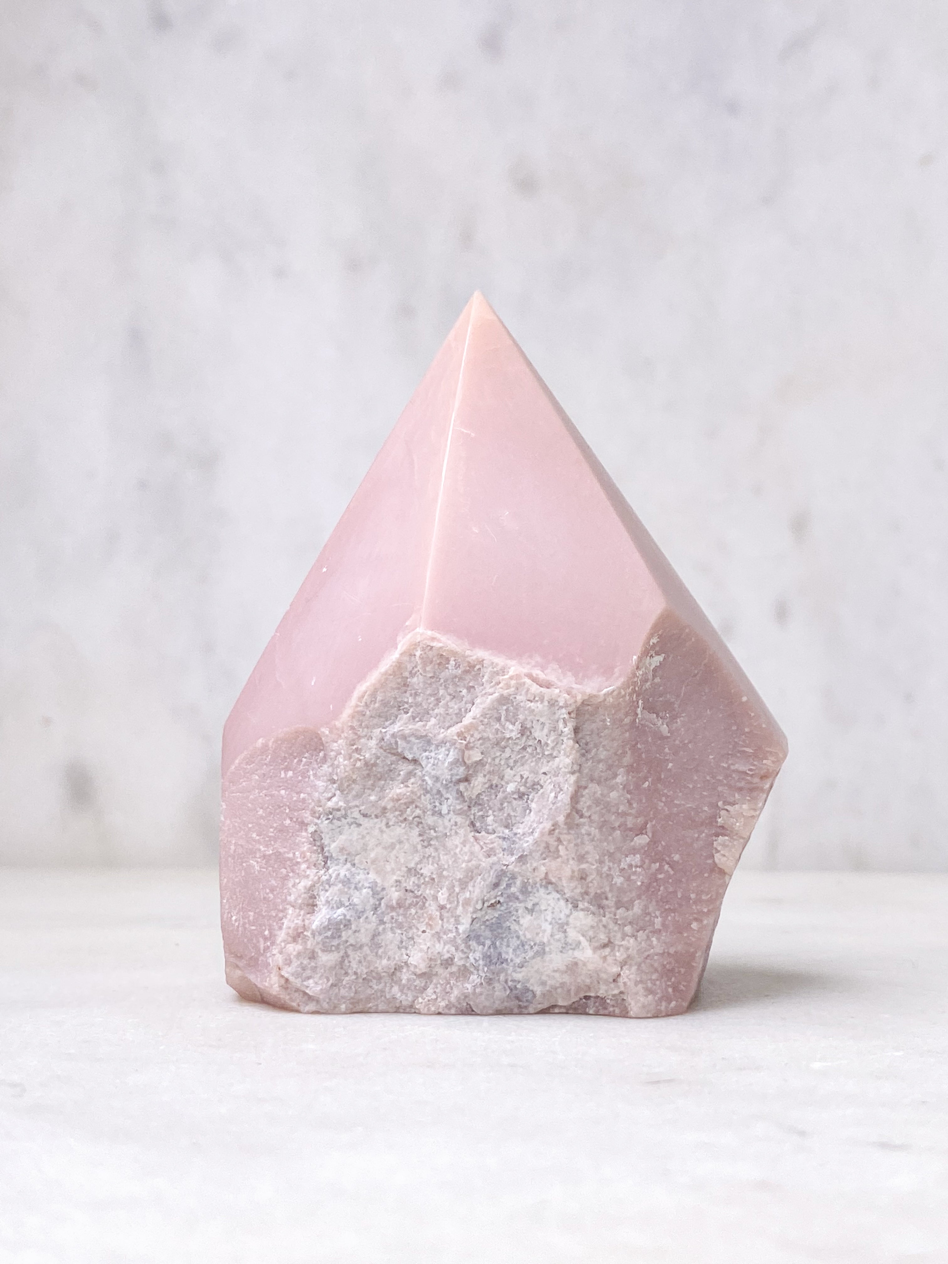 Pink Opal Med Semipoleret Spids (Nr. 1)