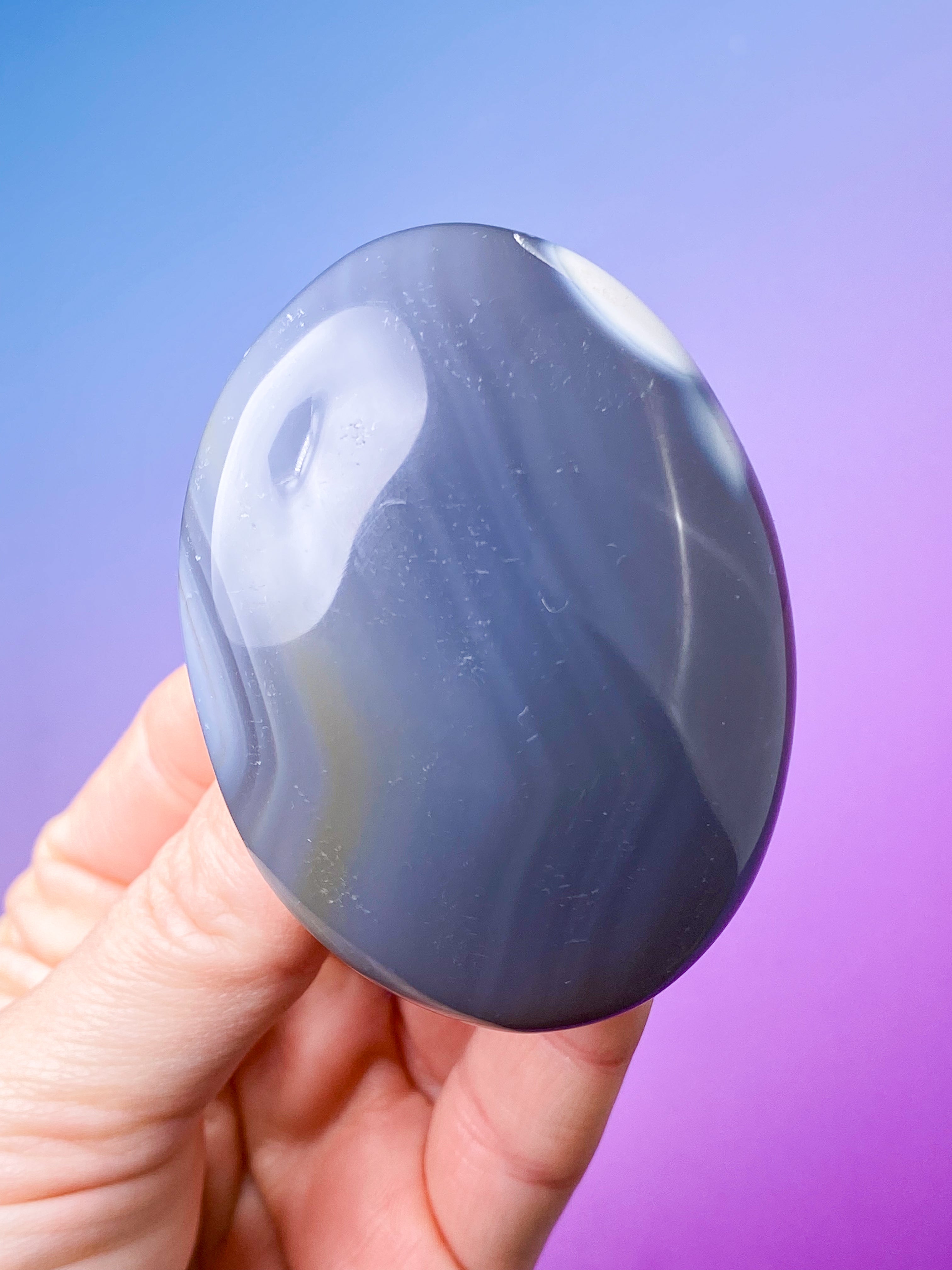 Orca Agat Palmstone (Nr. 4)