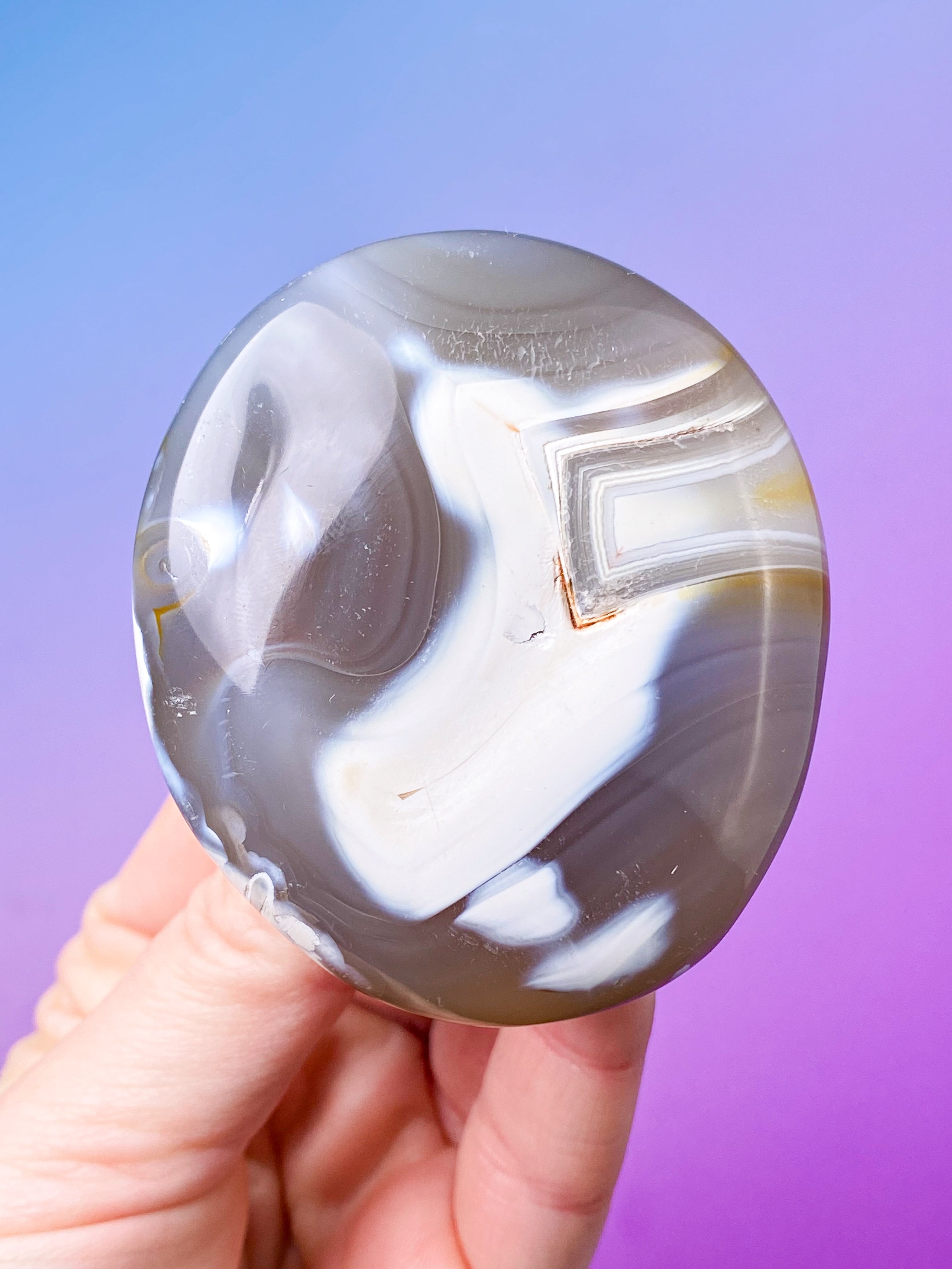 Orca Agat Palmstone (Nr. 5)