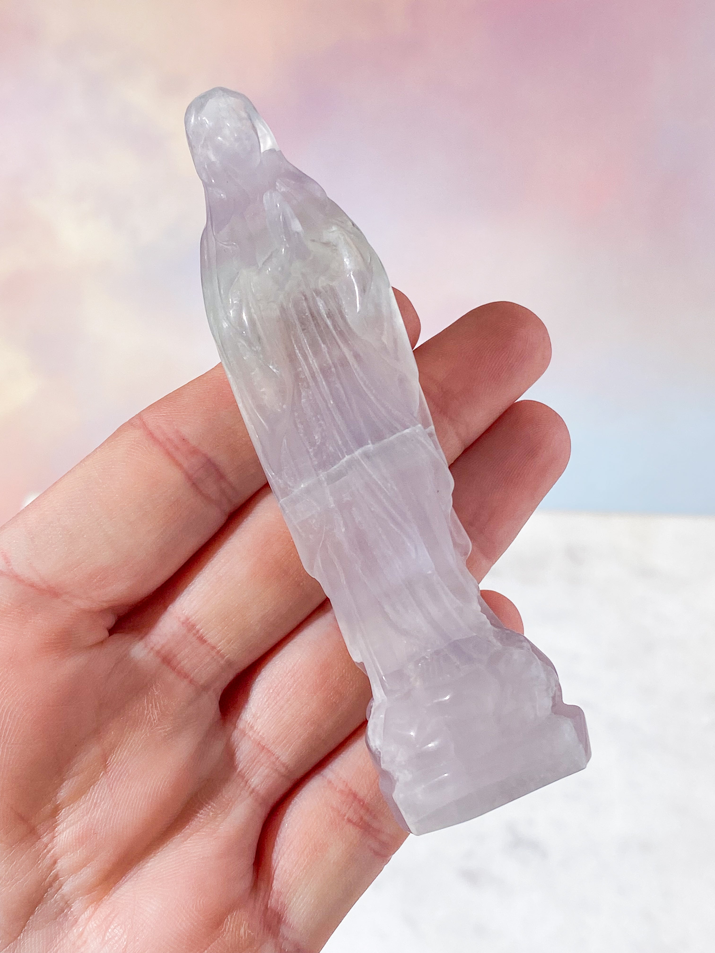 Lavendel (Yttrium) Fluorit Madonna (Nr. 2)
