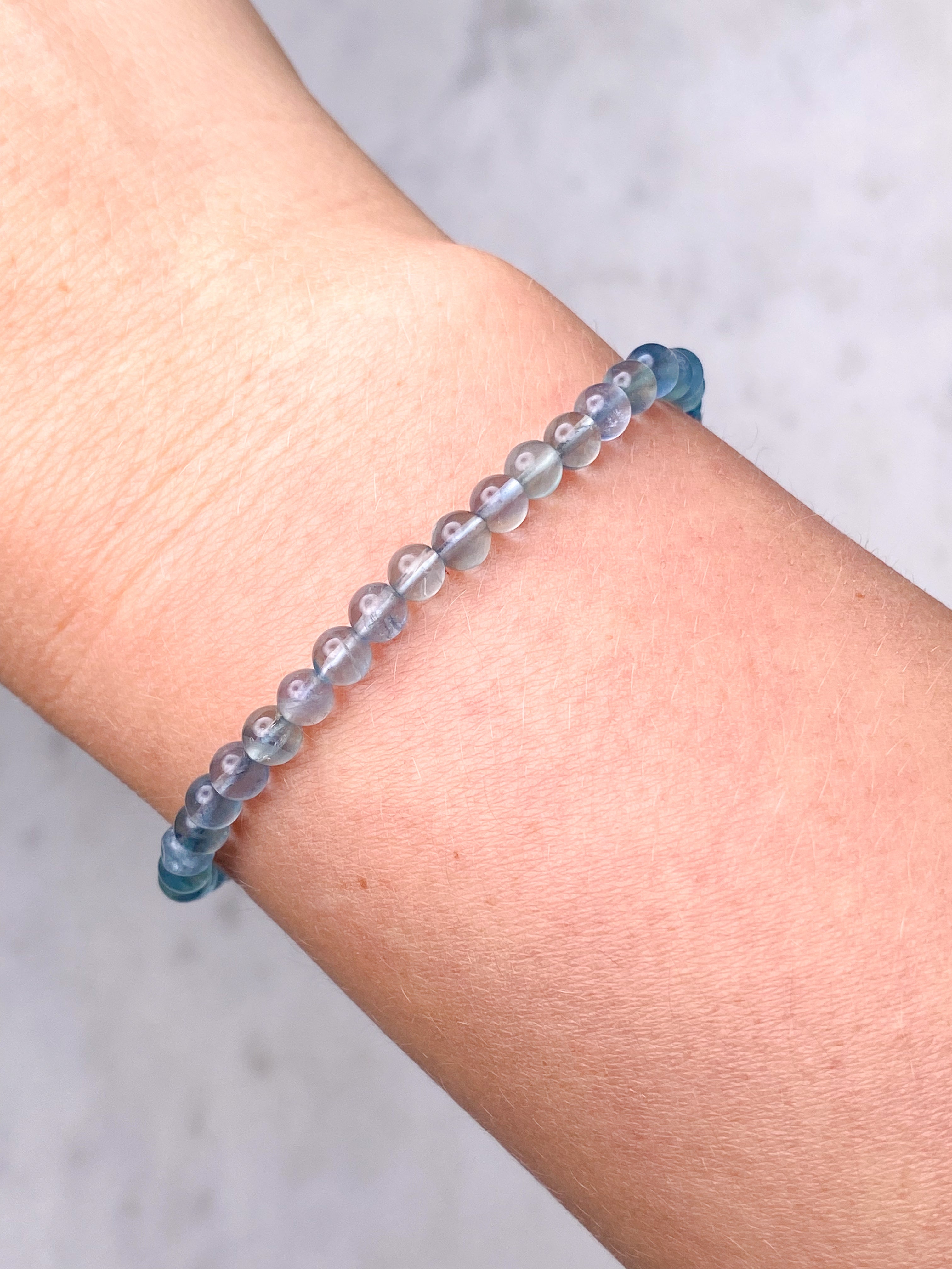 Blå Fluorit Armbånd