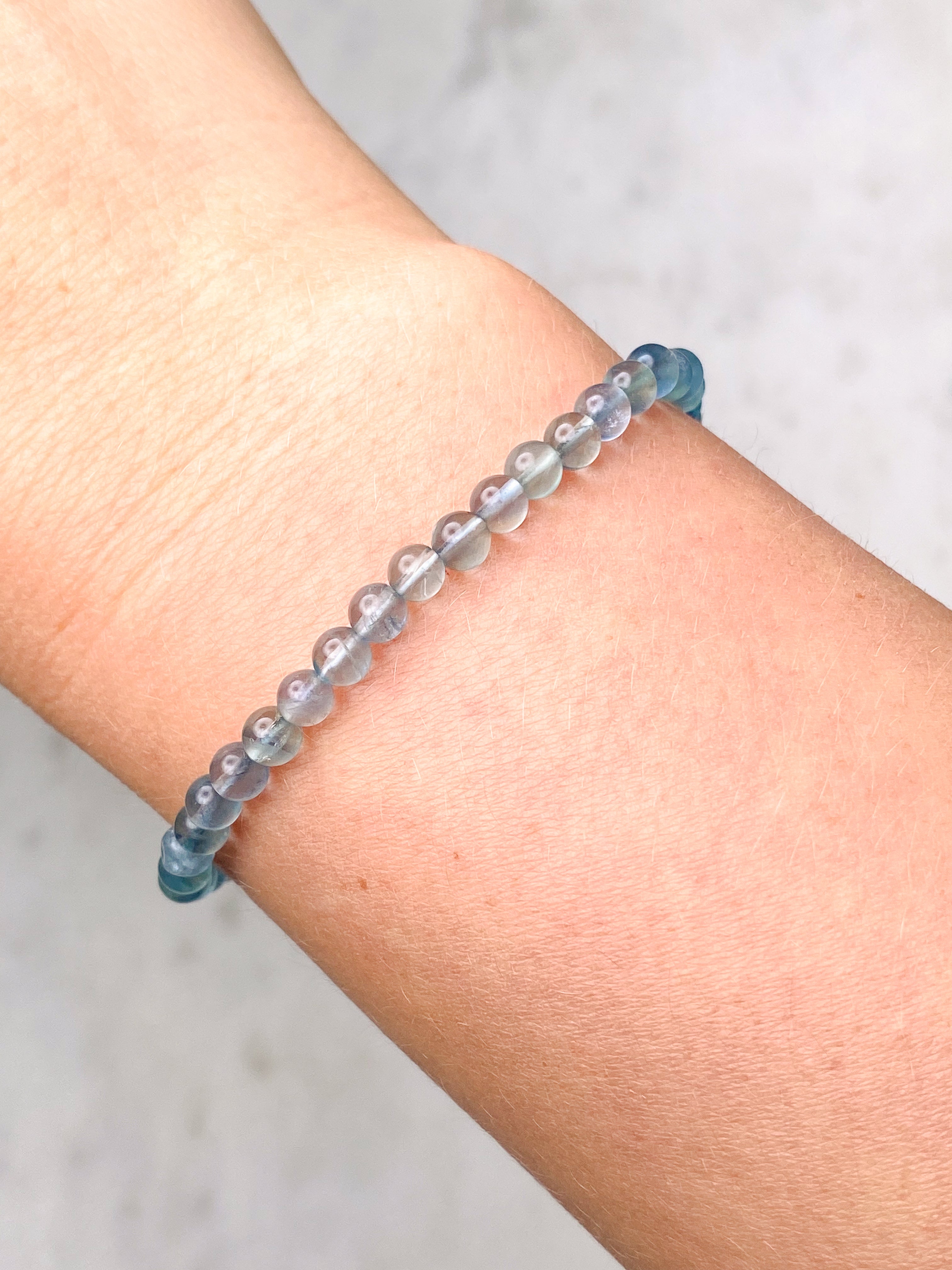 Blå Fluorit Armbånd