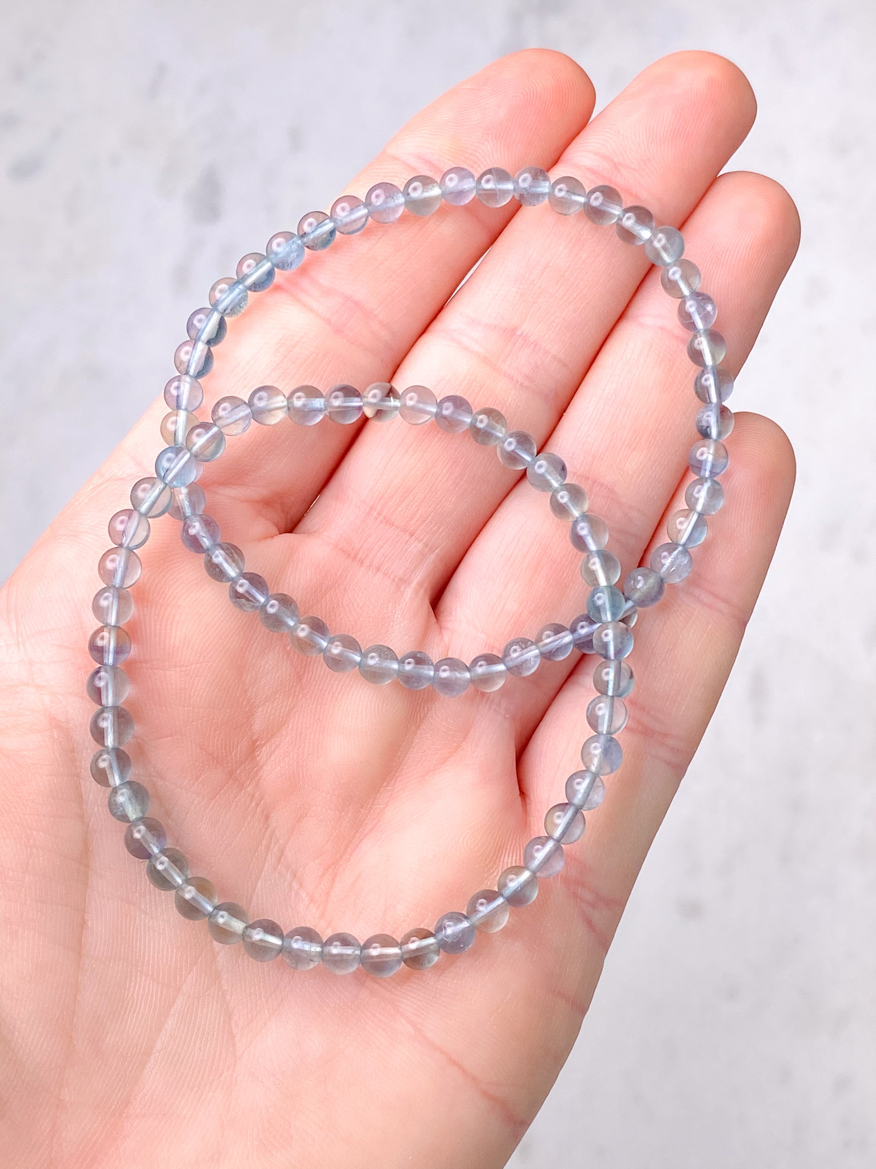 Blå Fluorit Armbånd