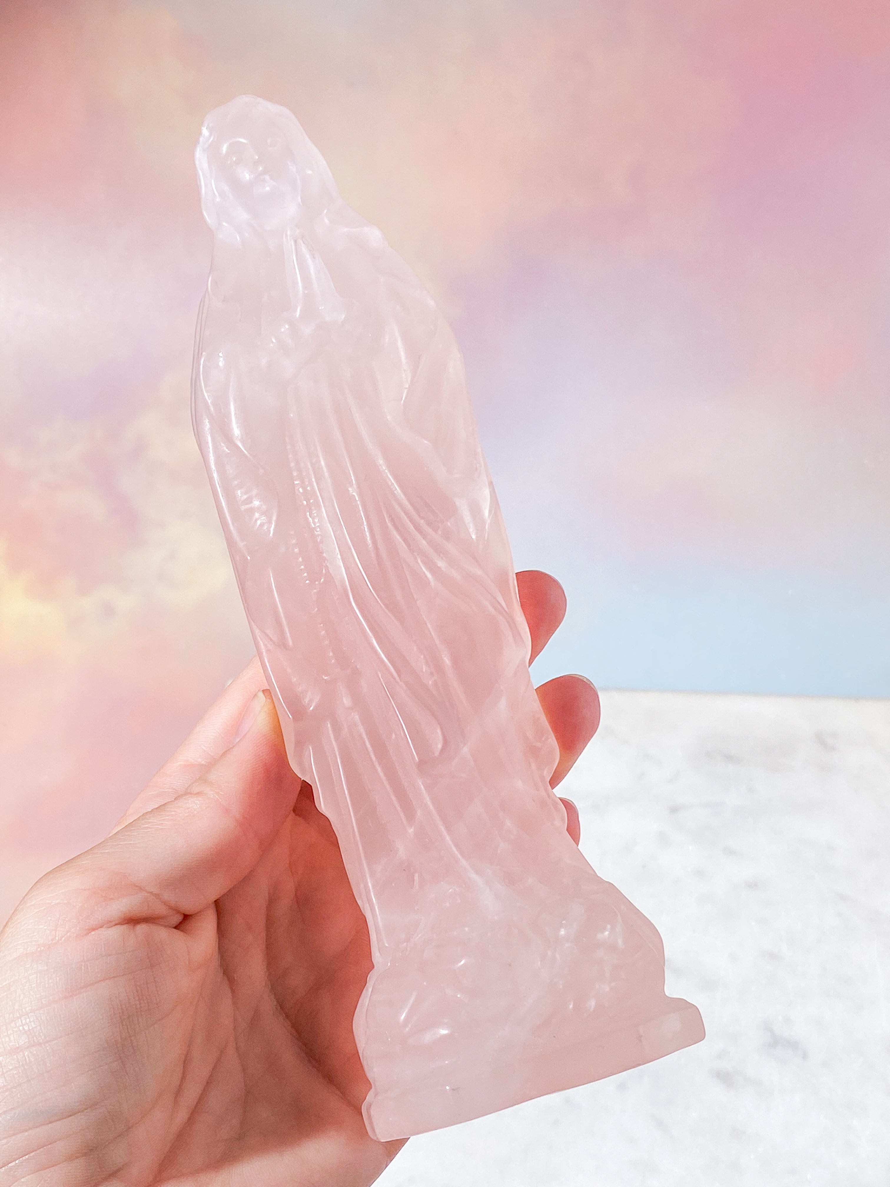 Kæmpe Rosakvarts Madonna (Nr. 3)