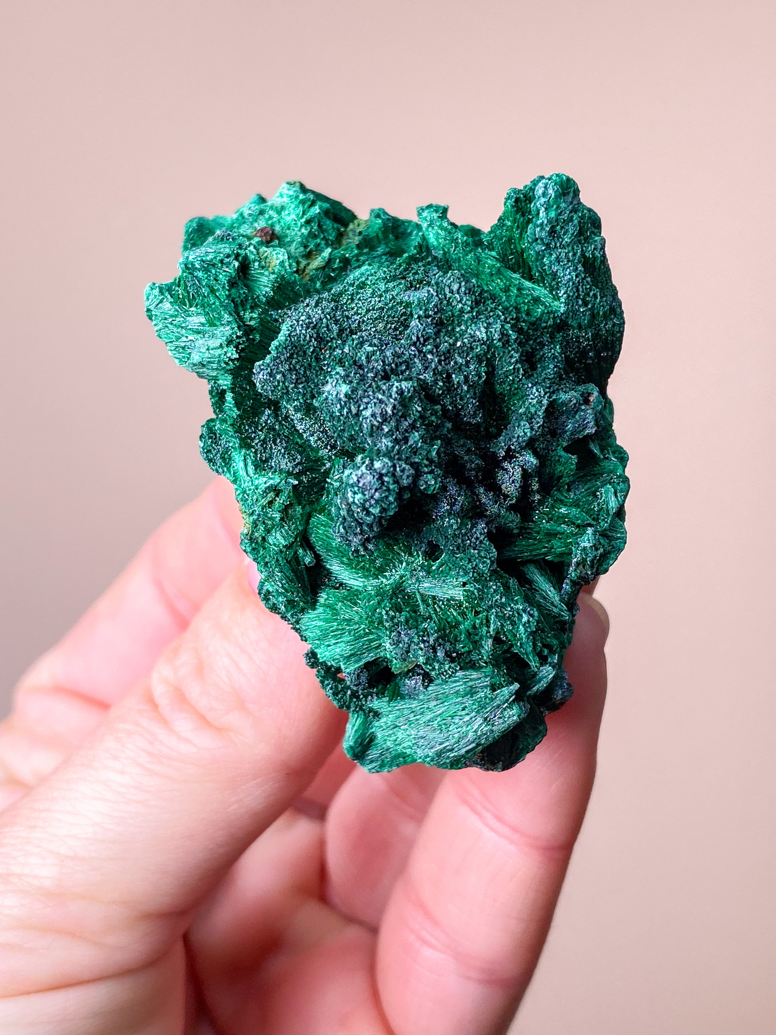 Silkesmalakitkluster (nr 18)