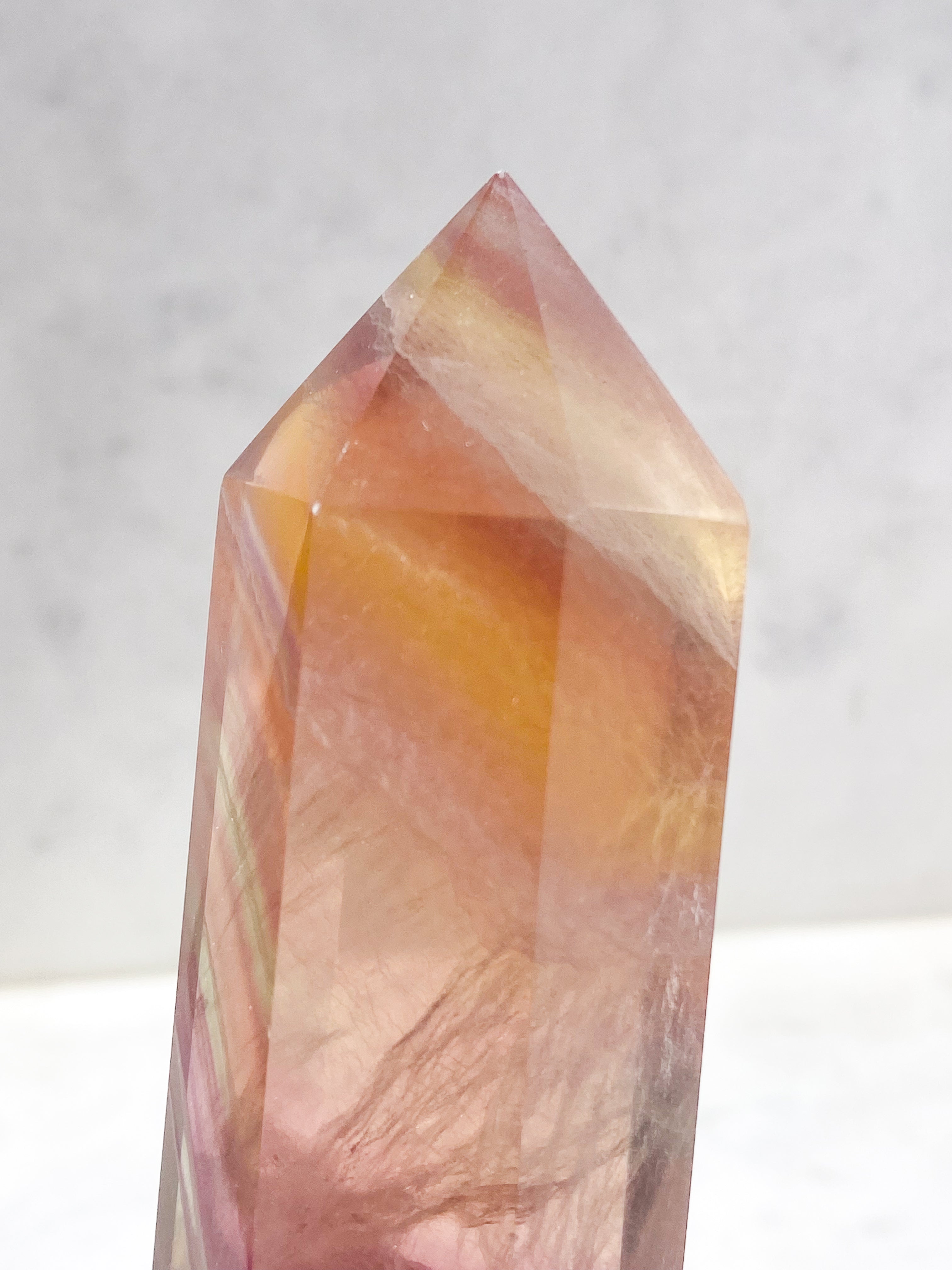 Kæmpe Candy Regnbue Fluorit Tårn (Nr. 1)