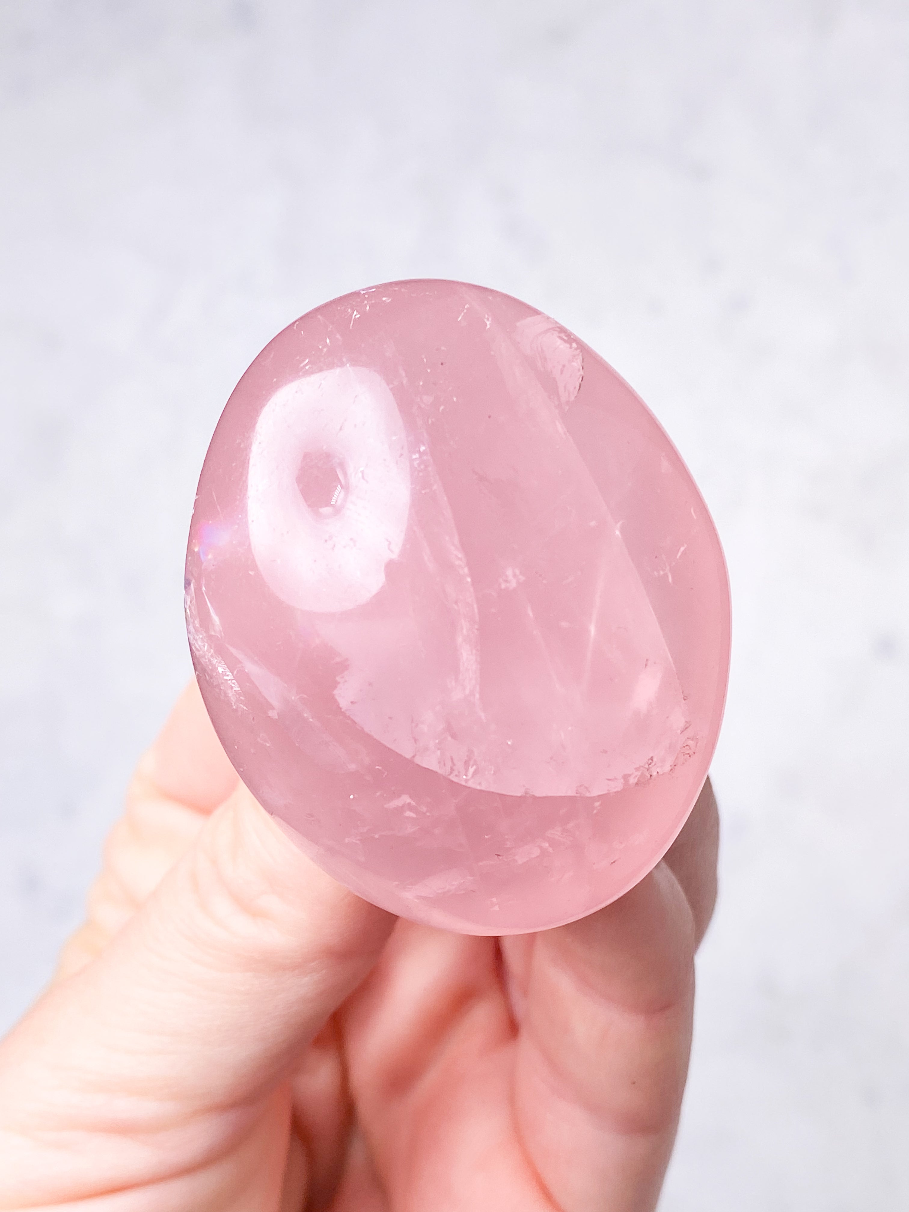 Rosakvarts Palmstone (Nr. 4)