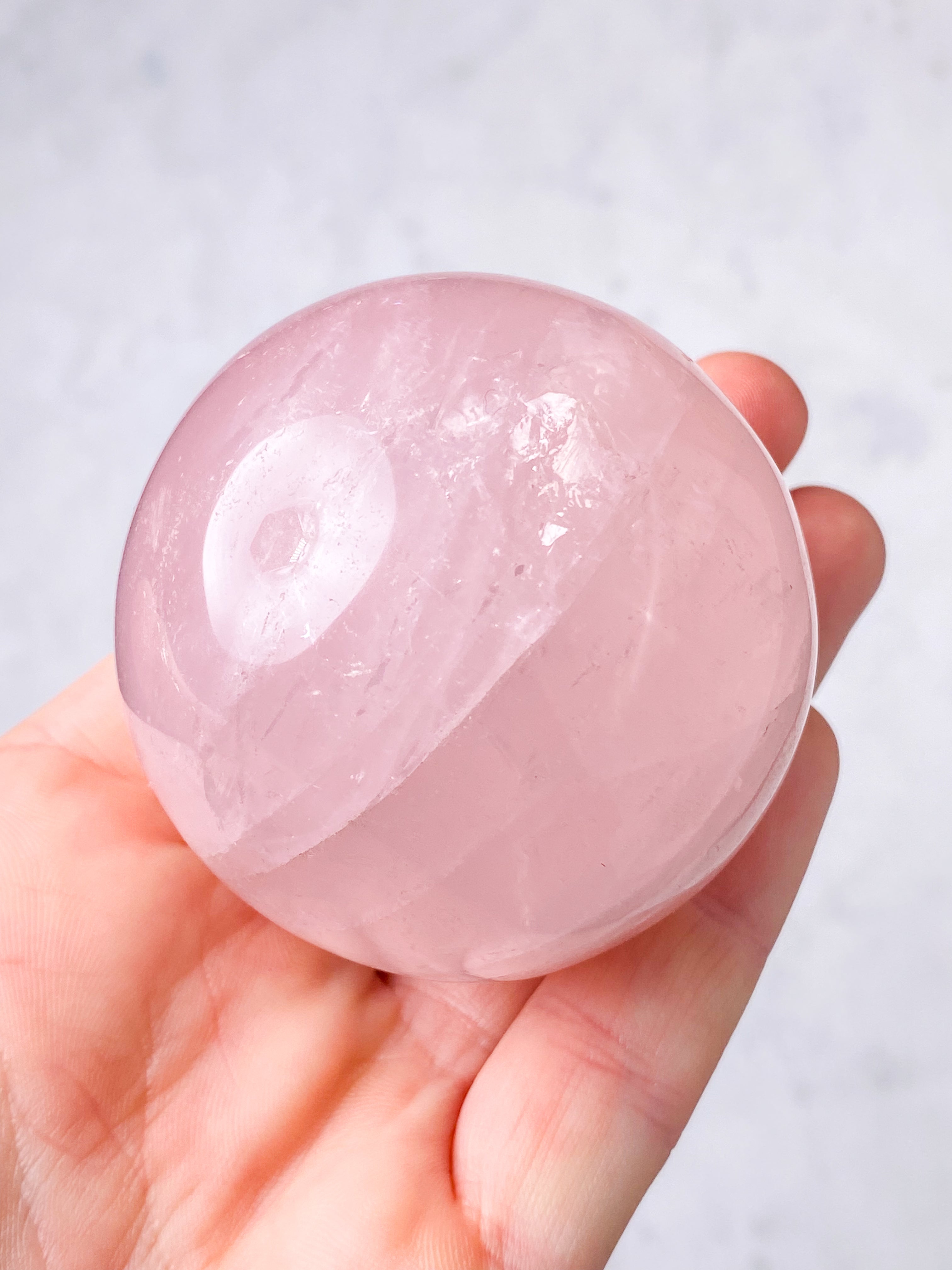 Rosakvarts Kugle (Nr. 8)