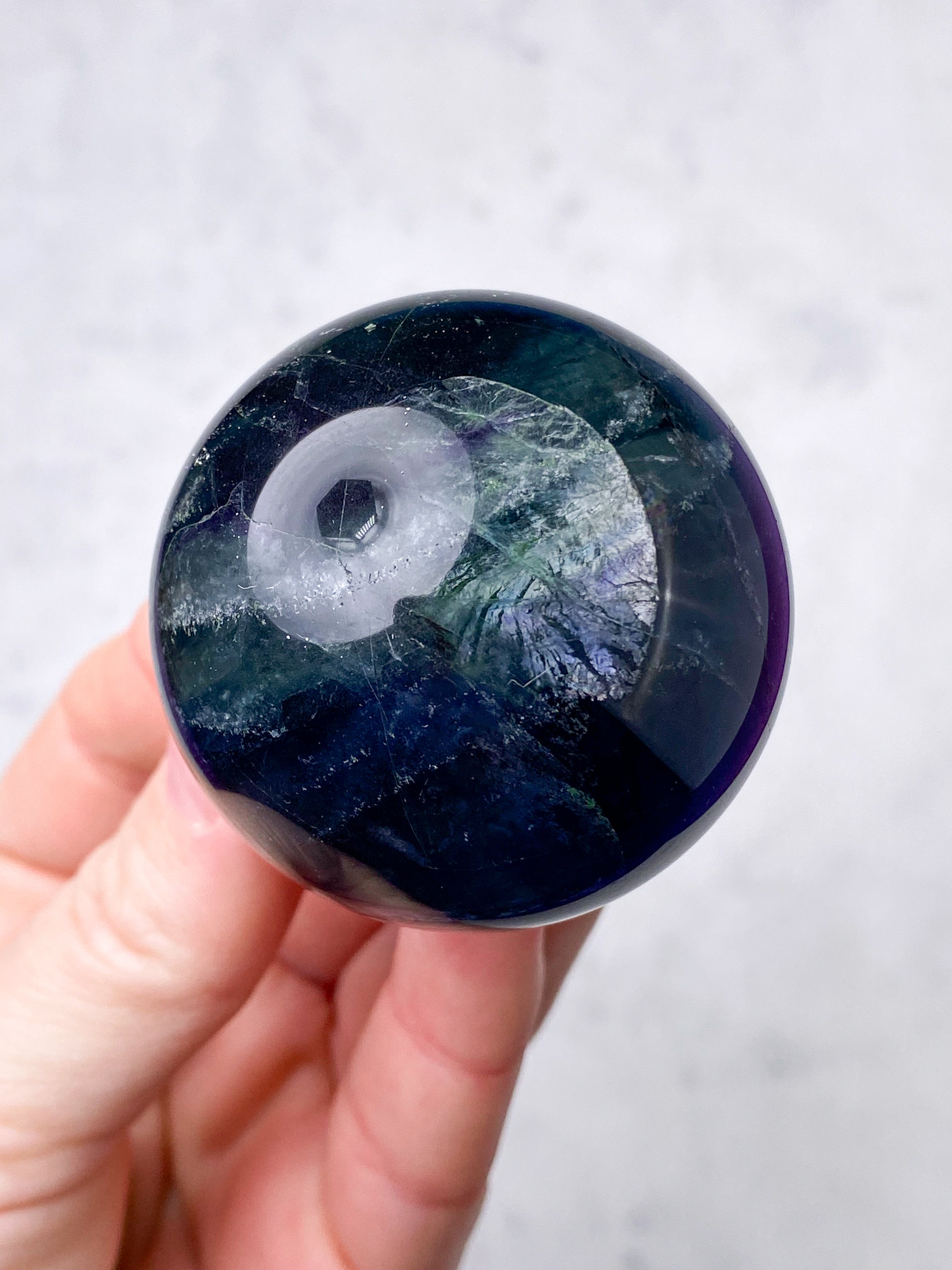 Blå Fluorit Kugle (Nr. 5)