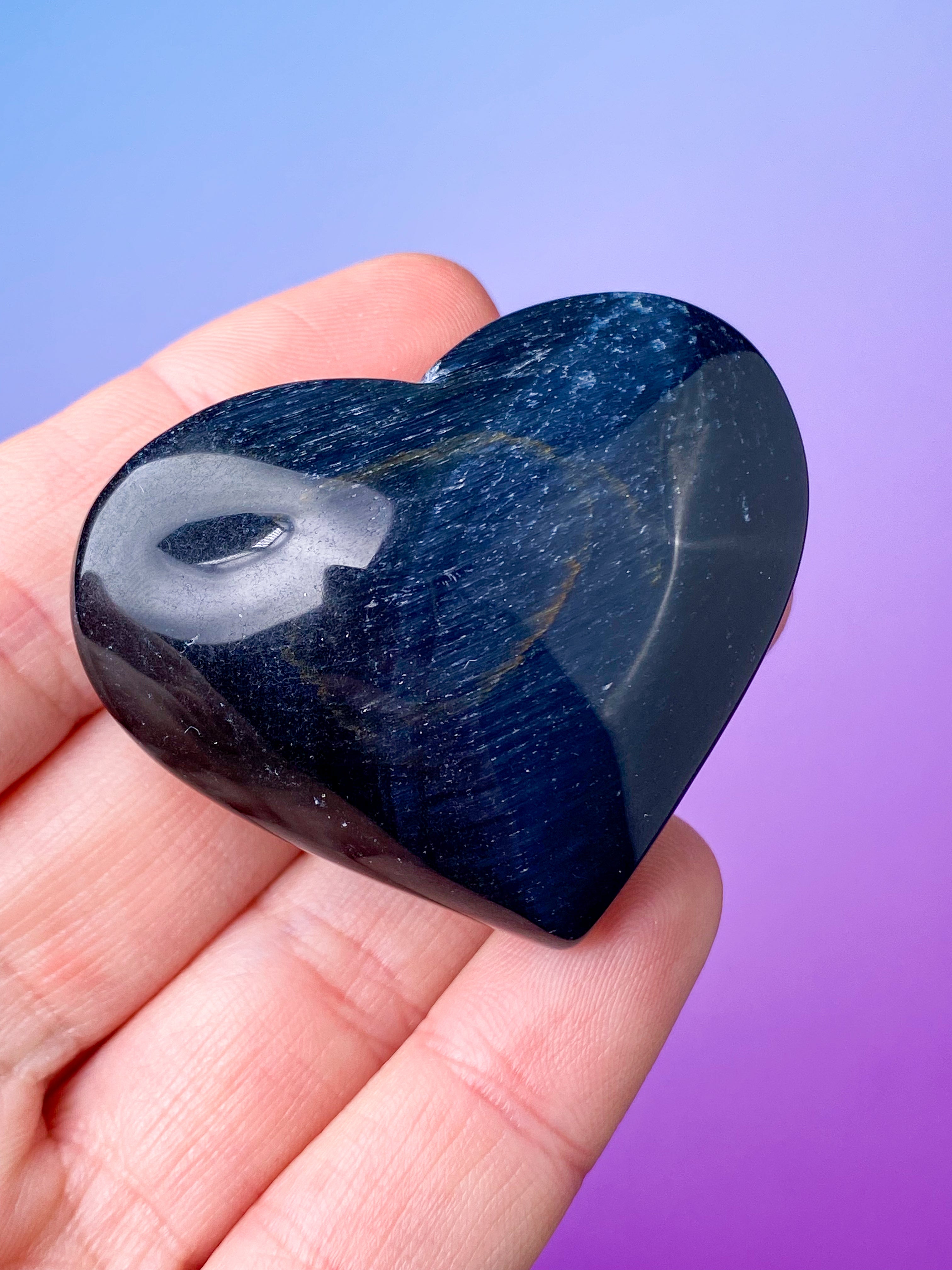 Blå Tigerøje Hjerte (Nr. 3)