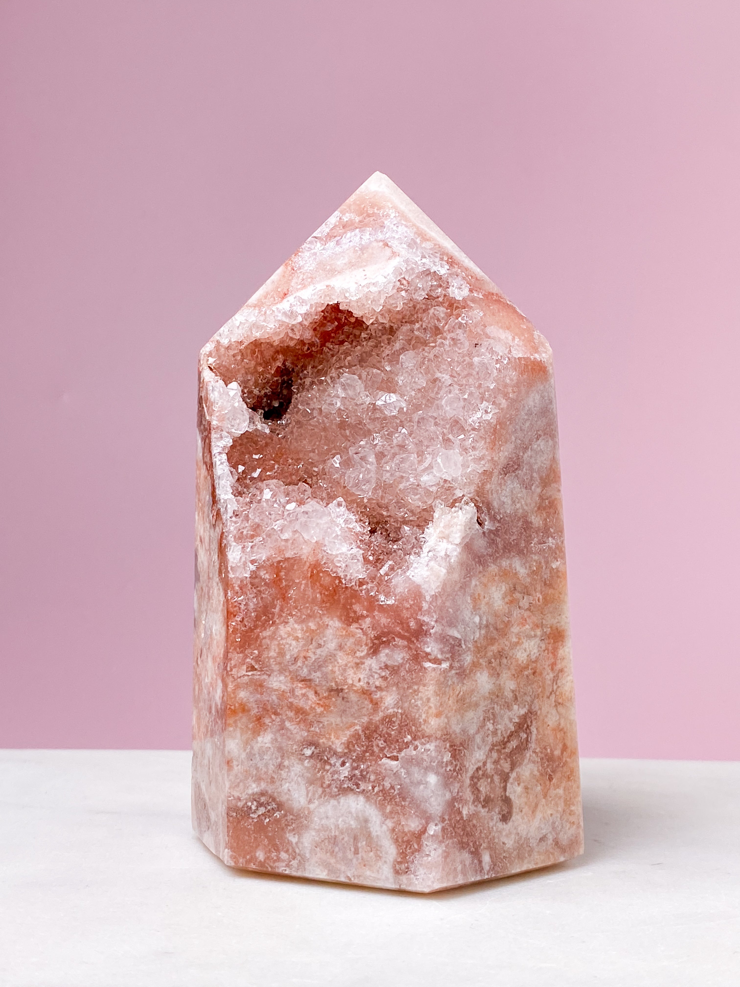 Druzy Pink Ametyst Tårn (Nr. 5)