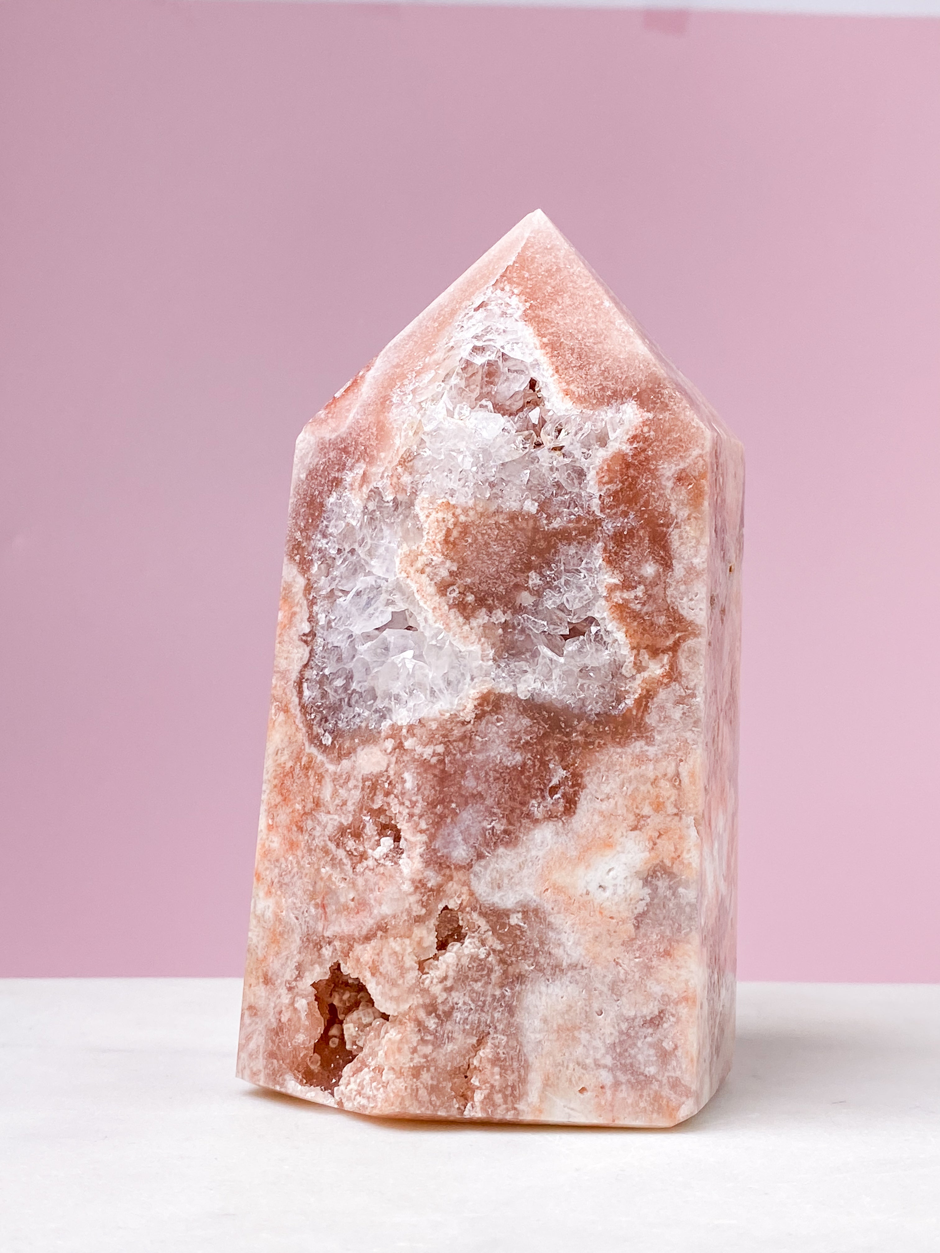 Druzy Pink Ametyst Tårn (Nr. 5)