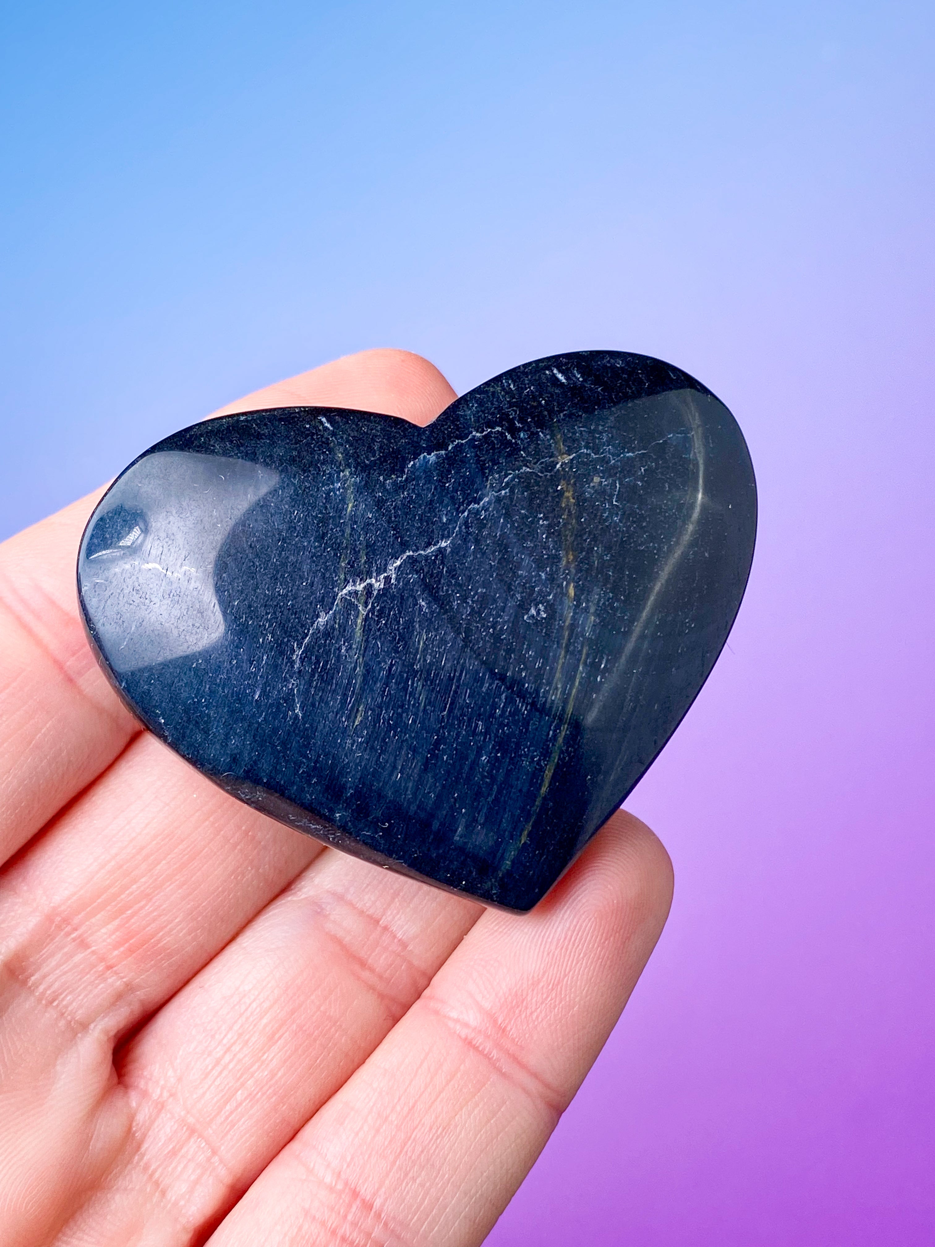 Blå Tigerøje Hjerte (Nr. 5)