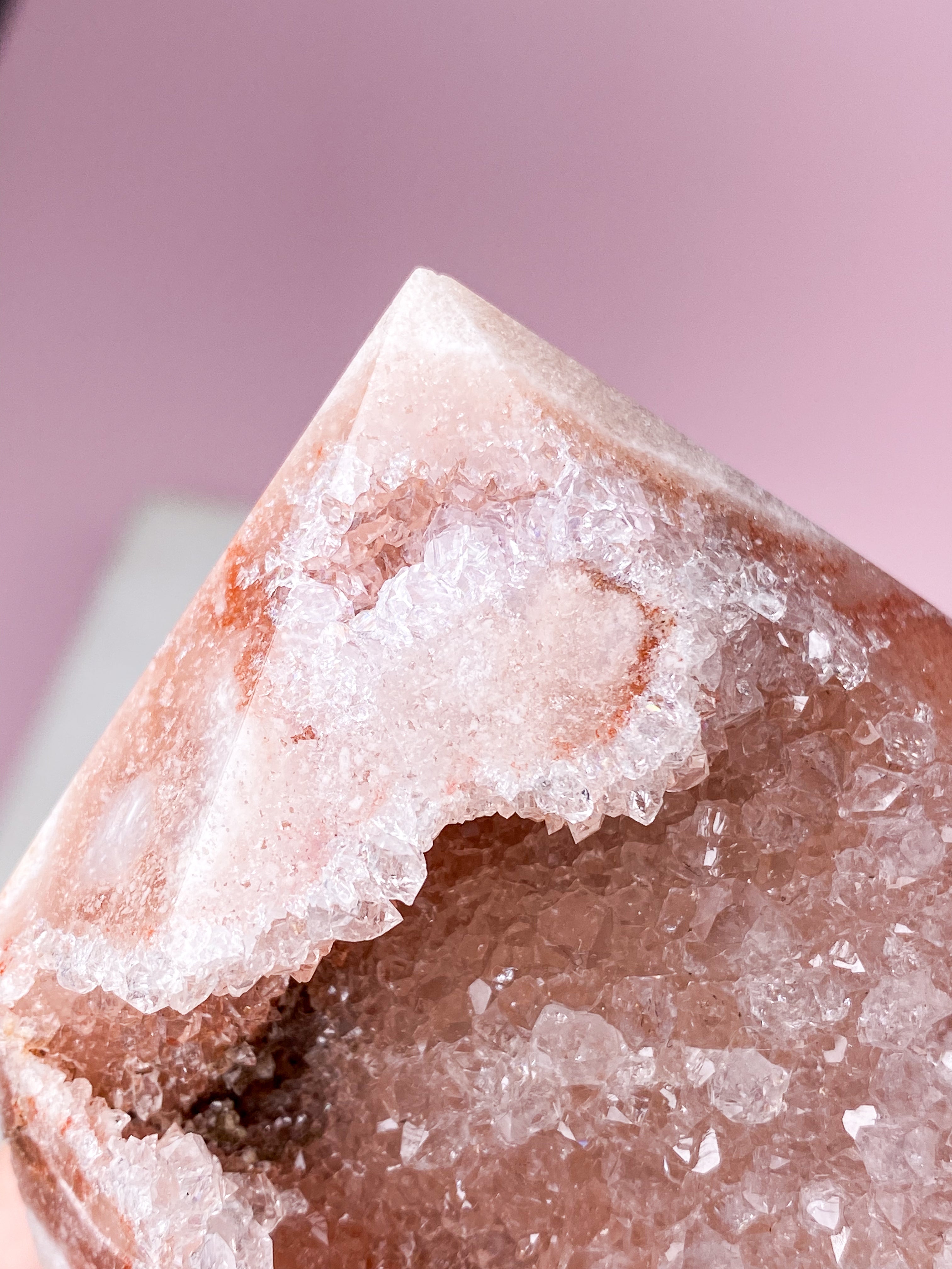 Druzy Pink Ametyst Tårn (Nr. 5)