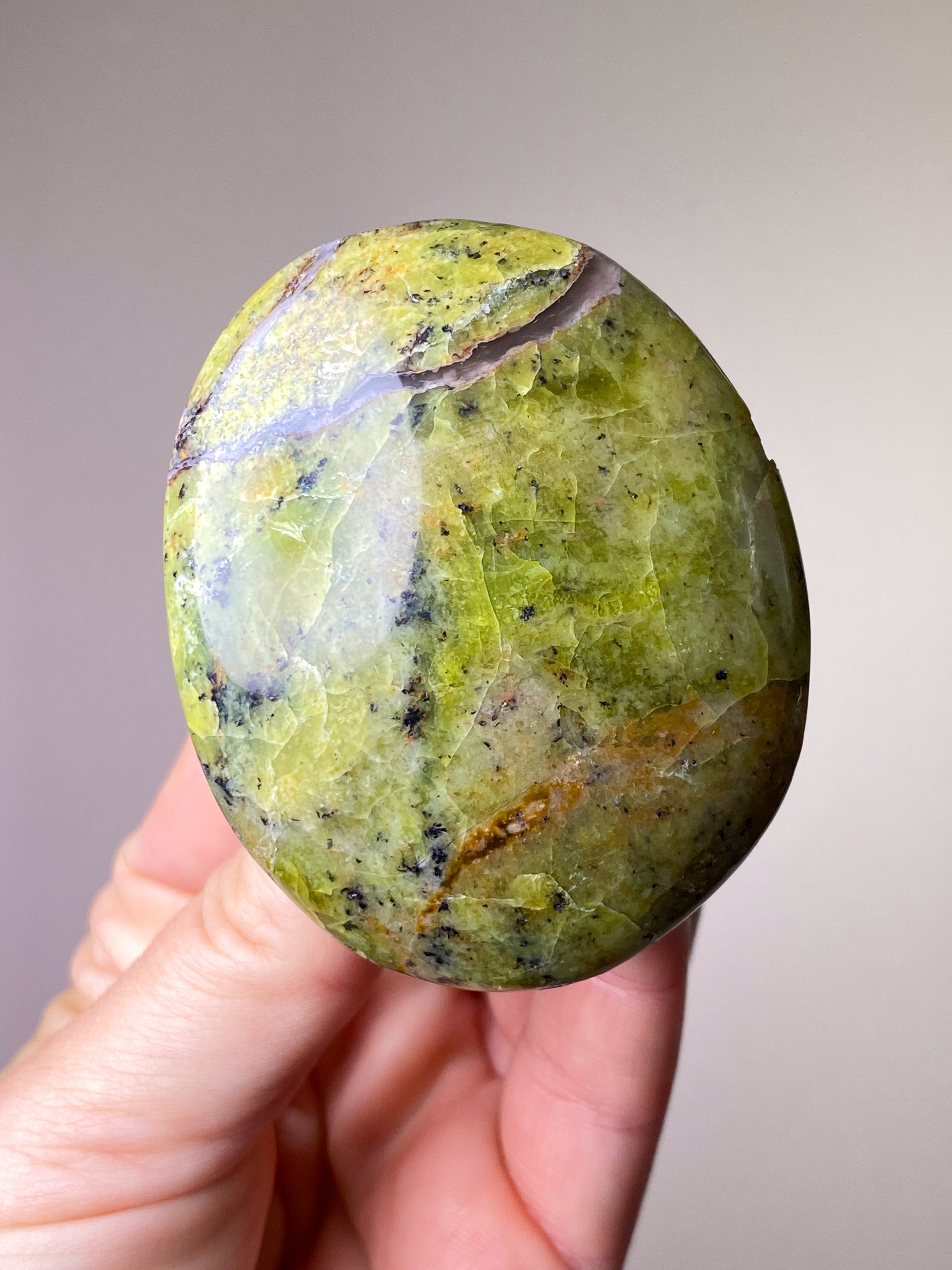 Grøn Opal Palmstone (Nr. 5)