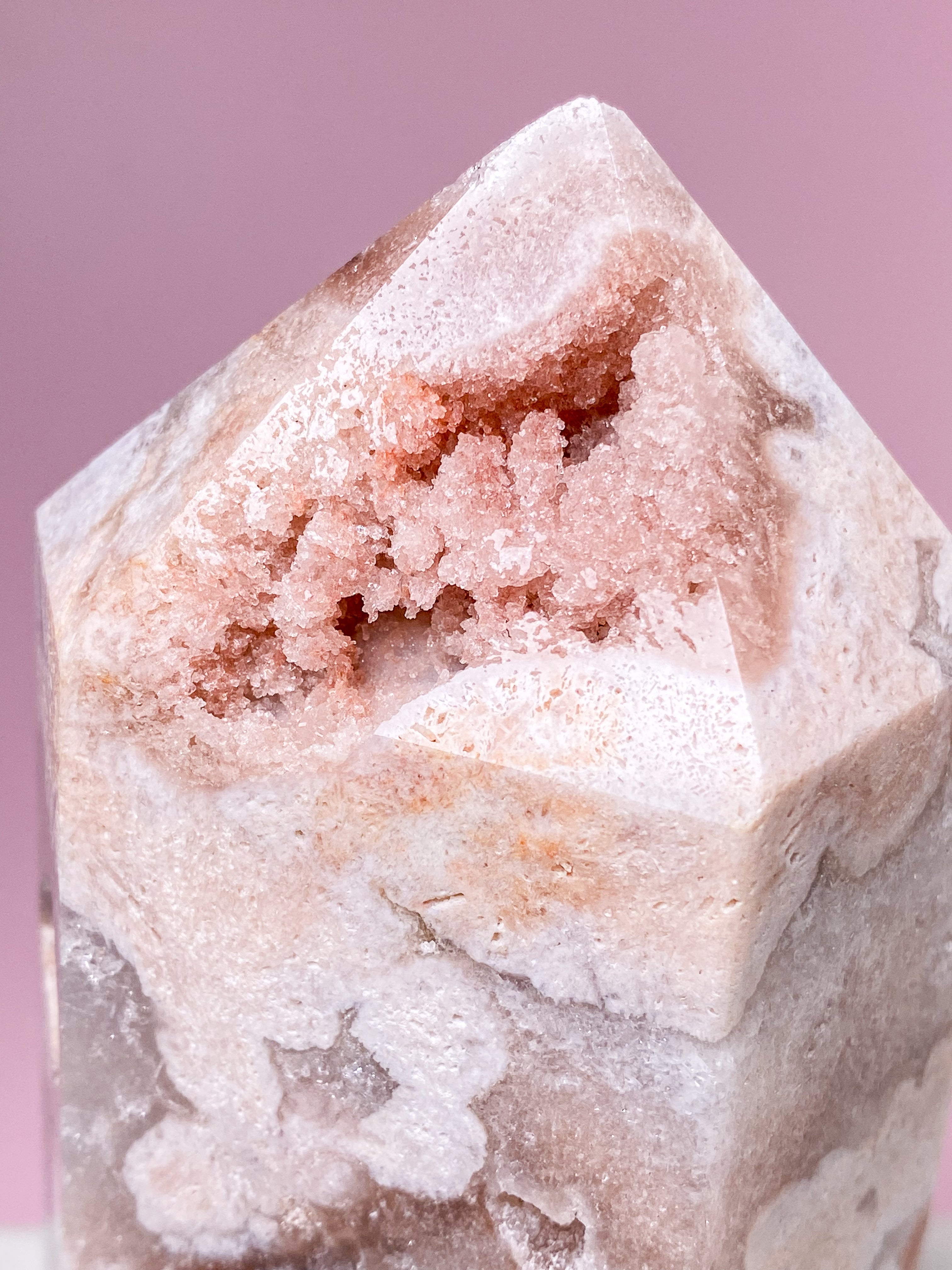 Druzy Pink Ametyst Tårn (Nr. 6)