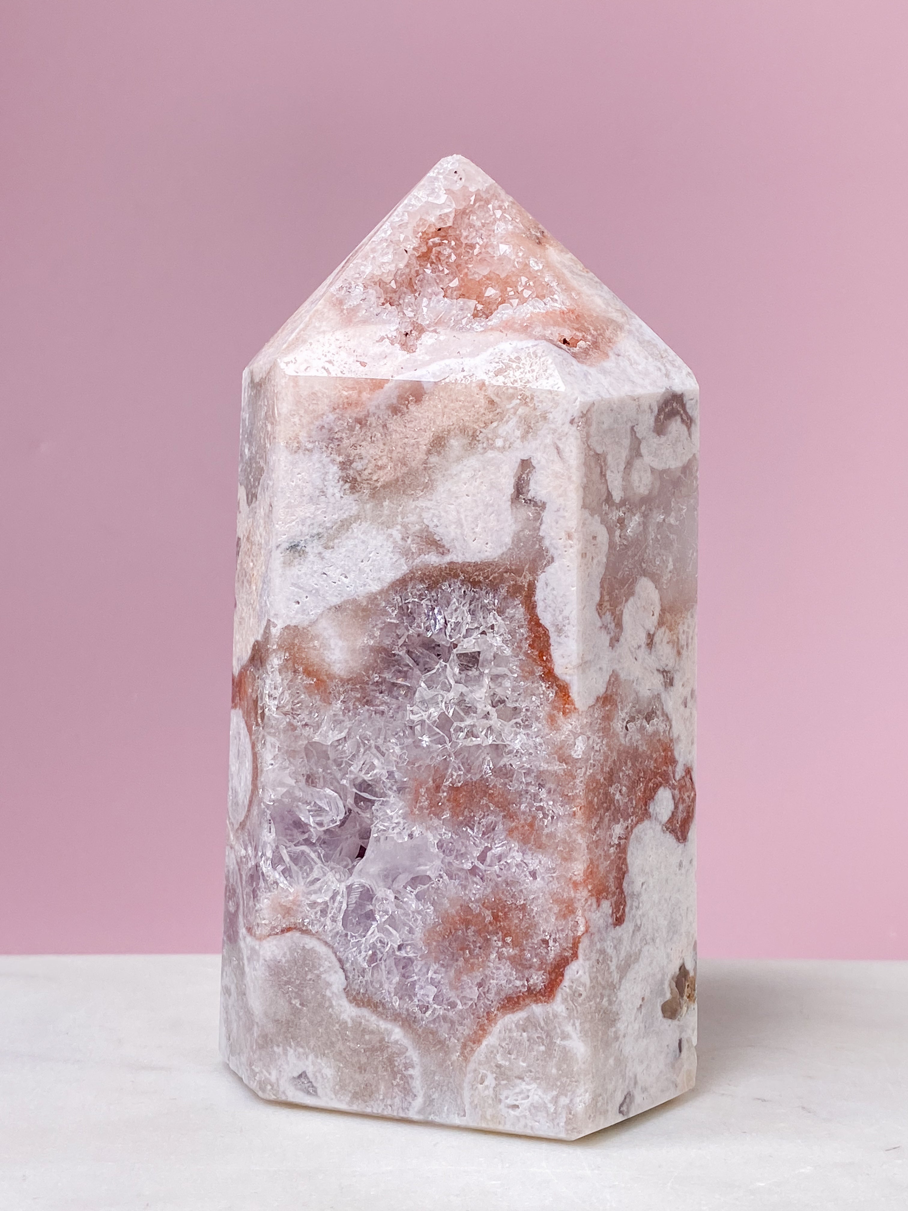 Druzy Pink Ametyst Tårn (Nr. 6)