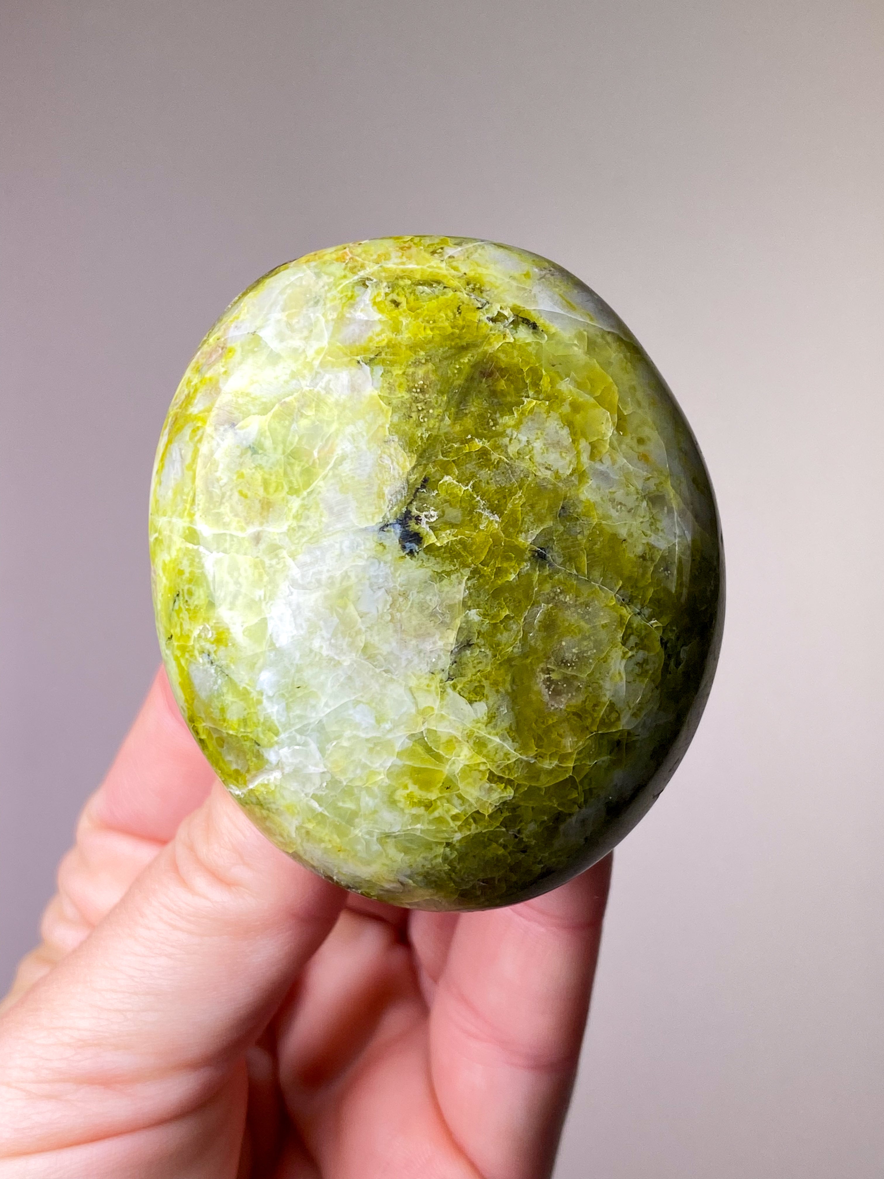 Grøn Opal Palmstone (Nr. 6)