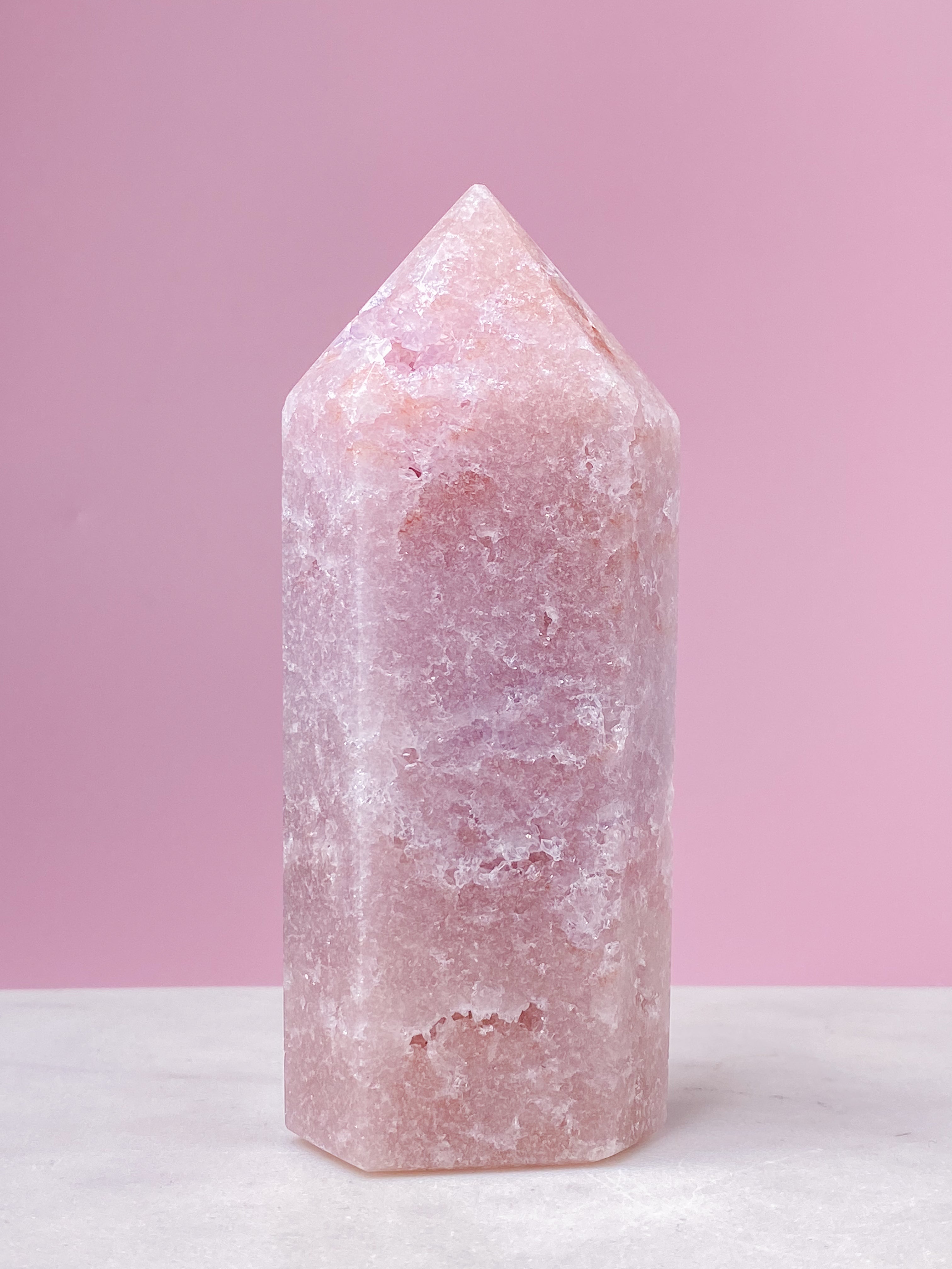 Druzy Pink Ametyst Tårn (Nr. 7)
