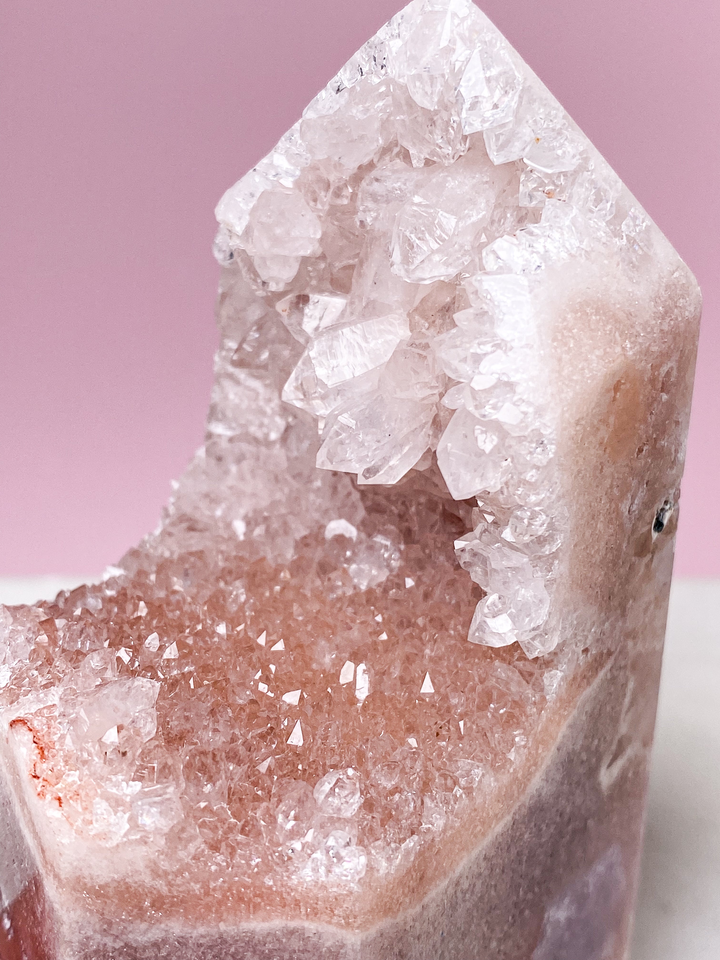 Druzy Pink Ametyst Tårn (Nr. 8)