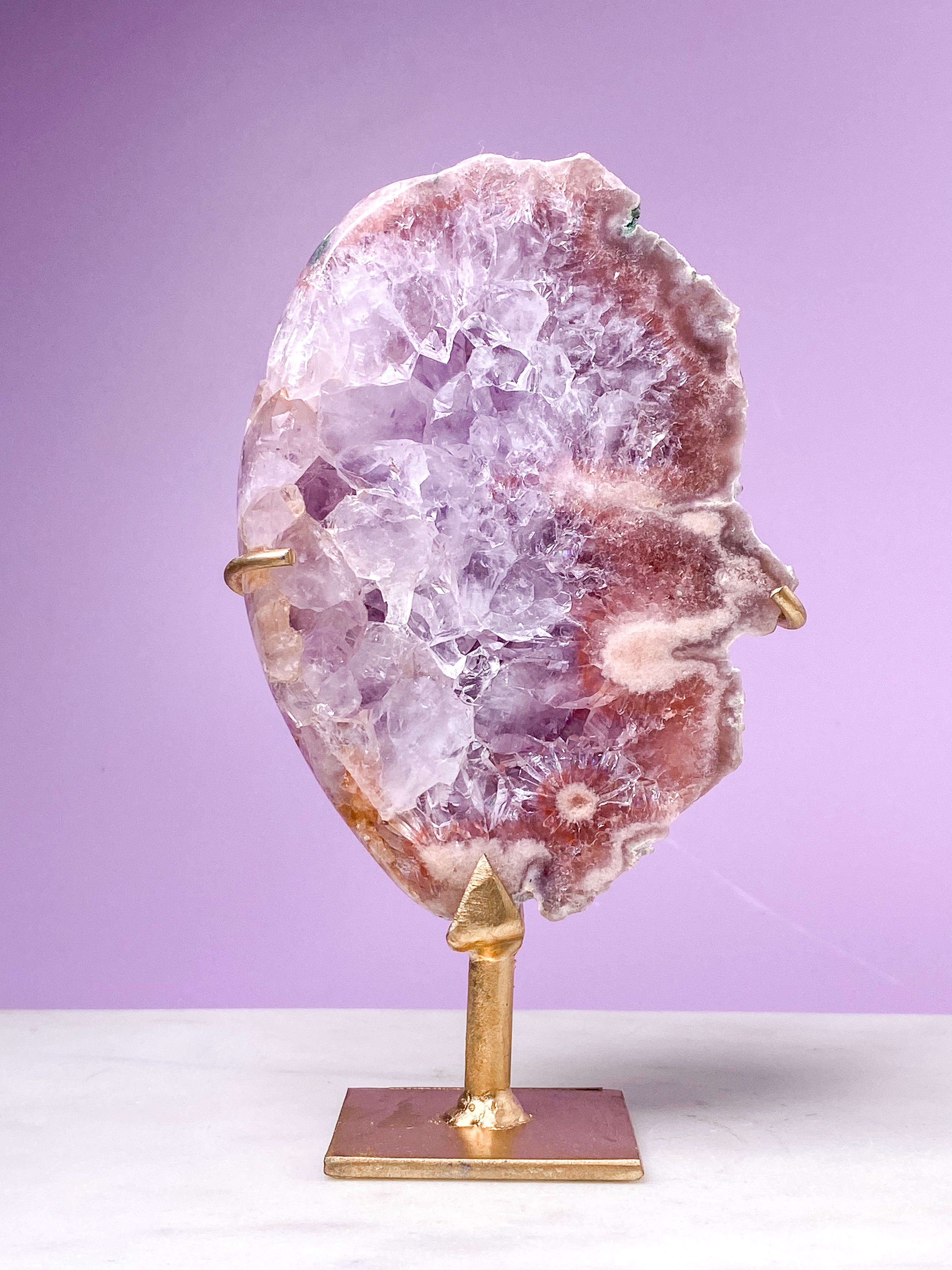 Pink Ametyst på fod (Nr. 18)