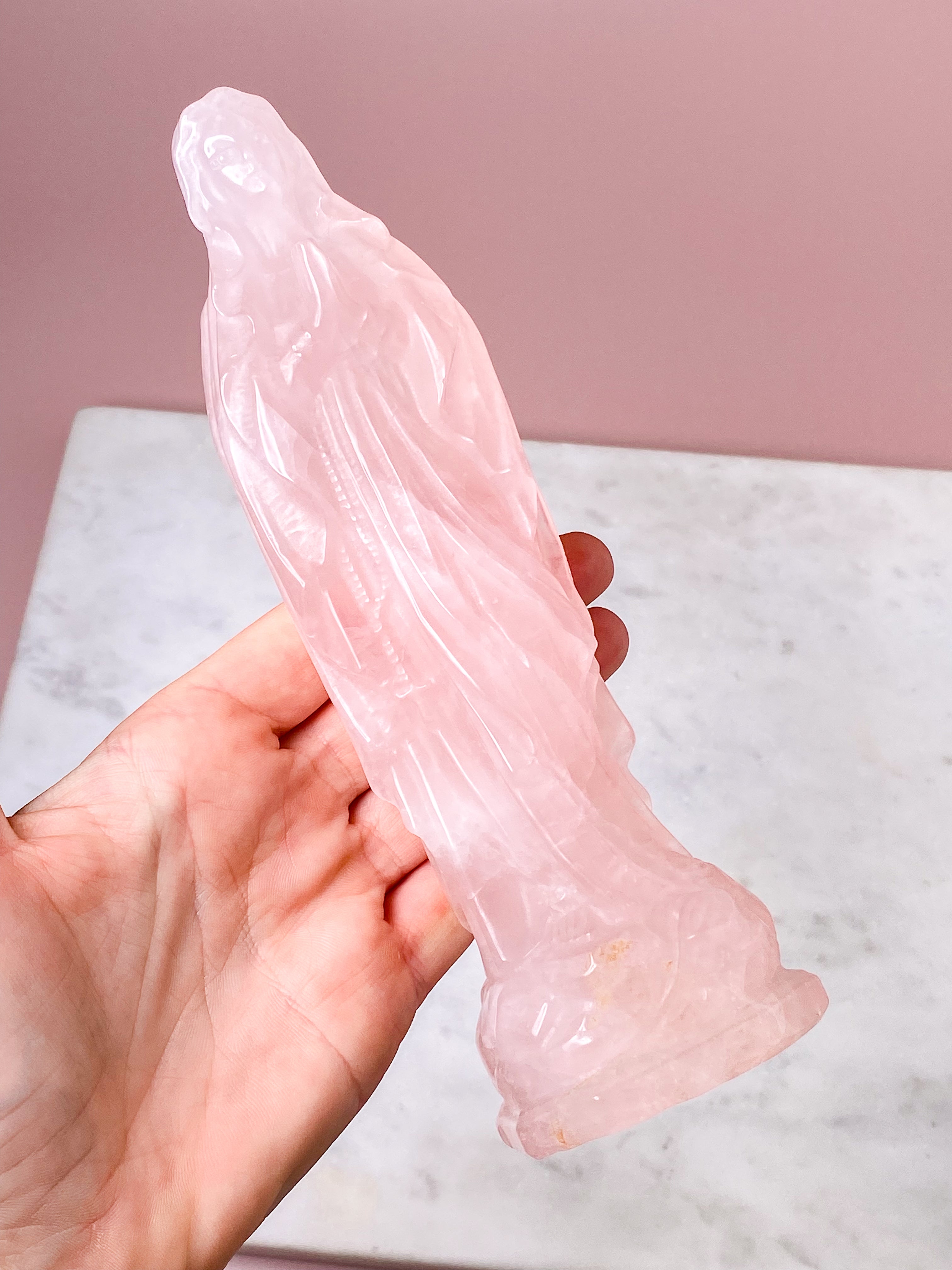Kæmpe Rosakvarts Madonna (Nr. 9)