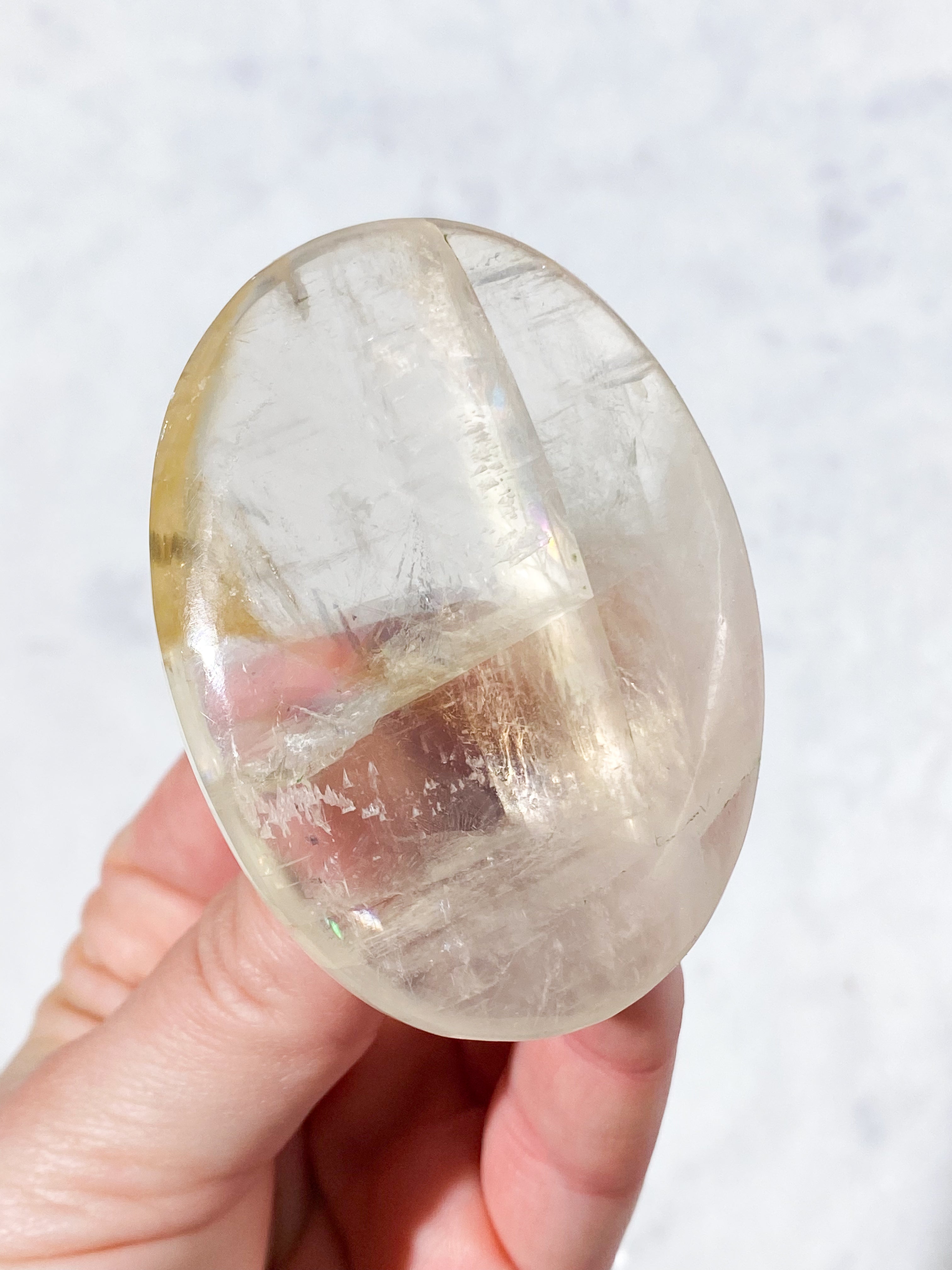 Honning Calcit Palmstone (Nr. 2)