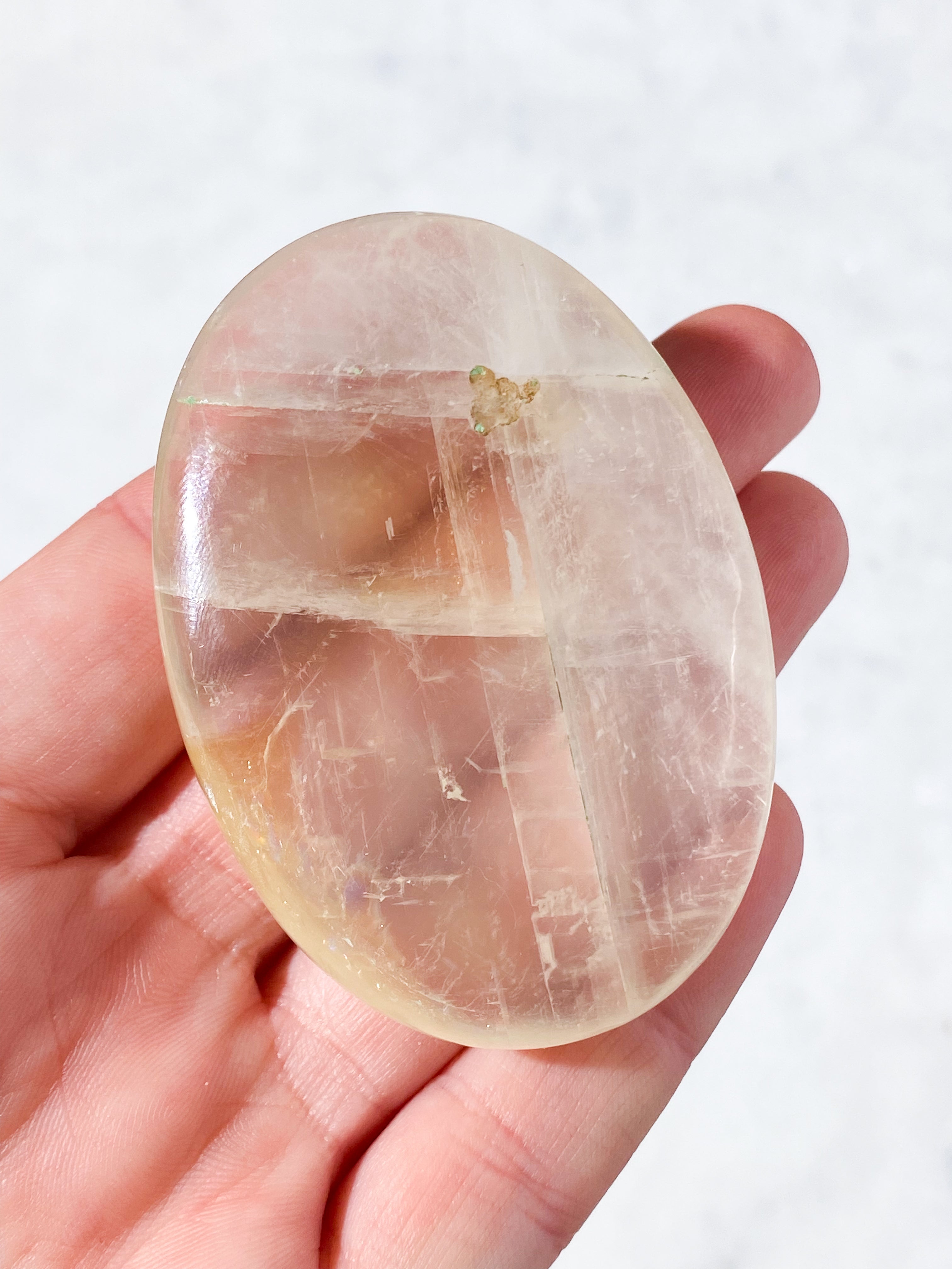 Honning Calcit Palmstone (Nr. 2)