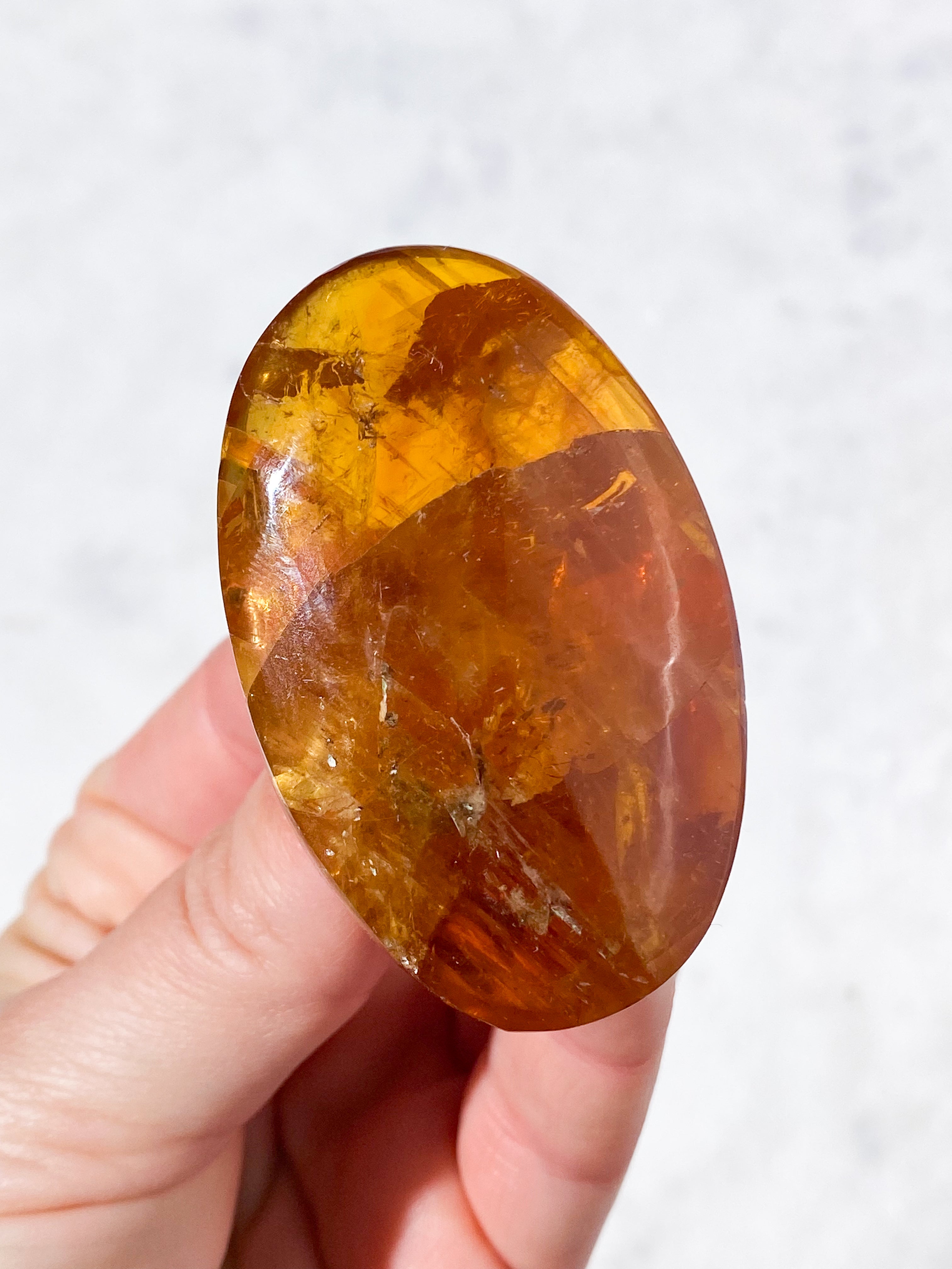 Honning Calcit Palmstone (Nr. 9)