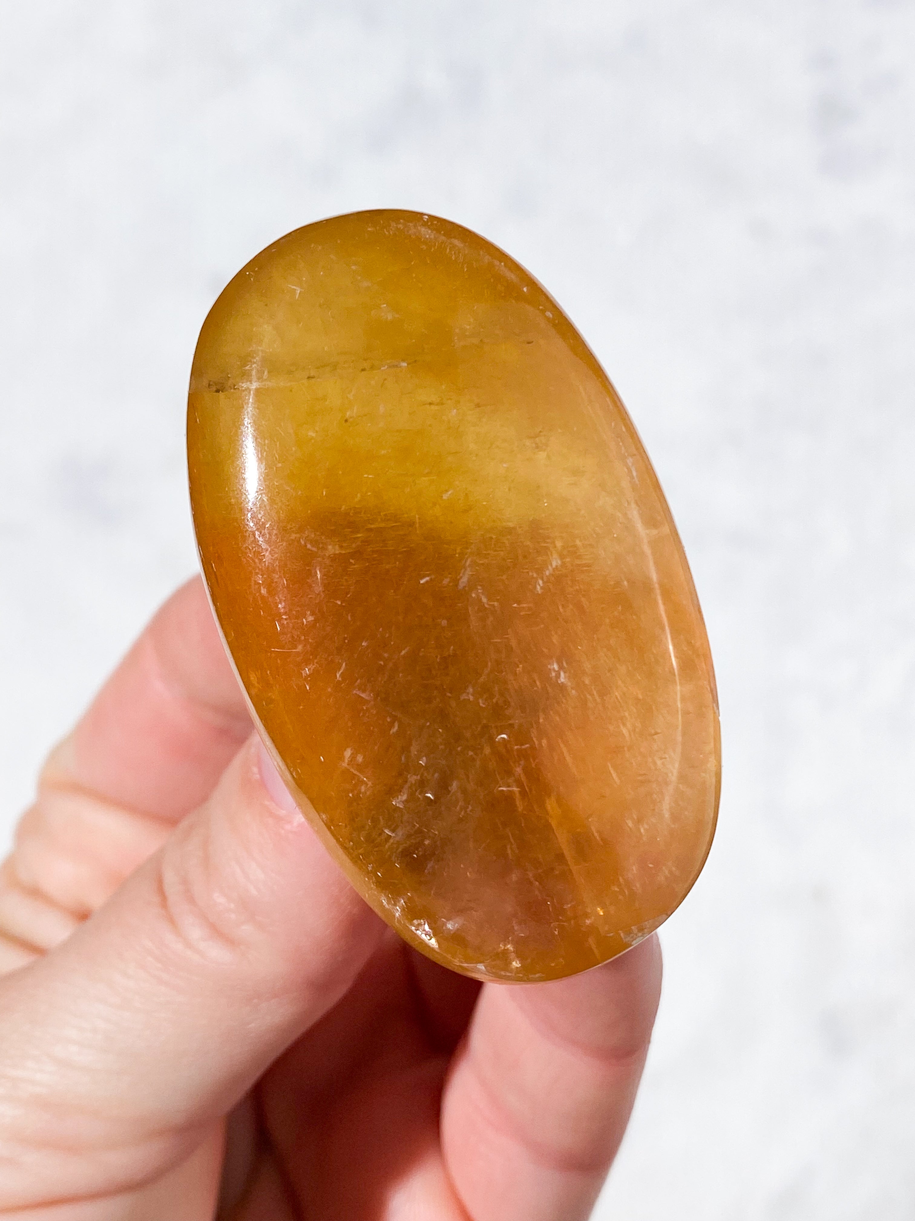 Honning Calcit Palmstone (Nr. 14)