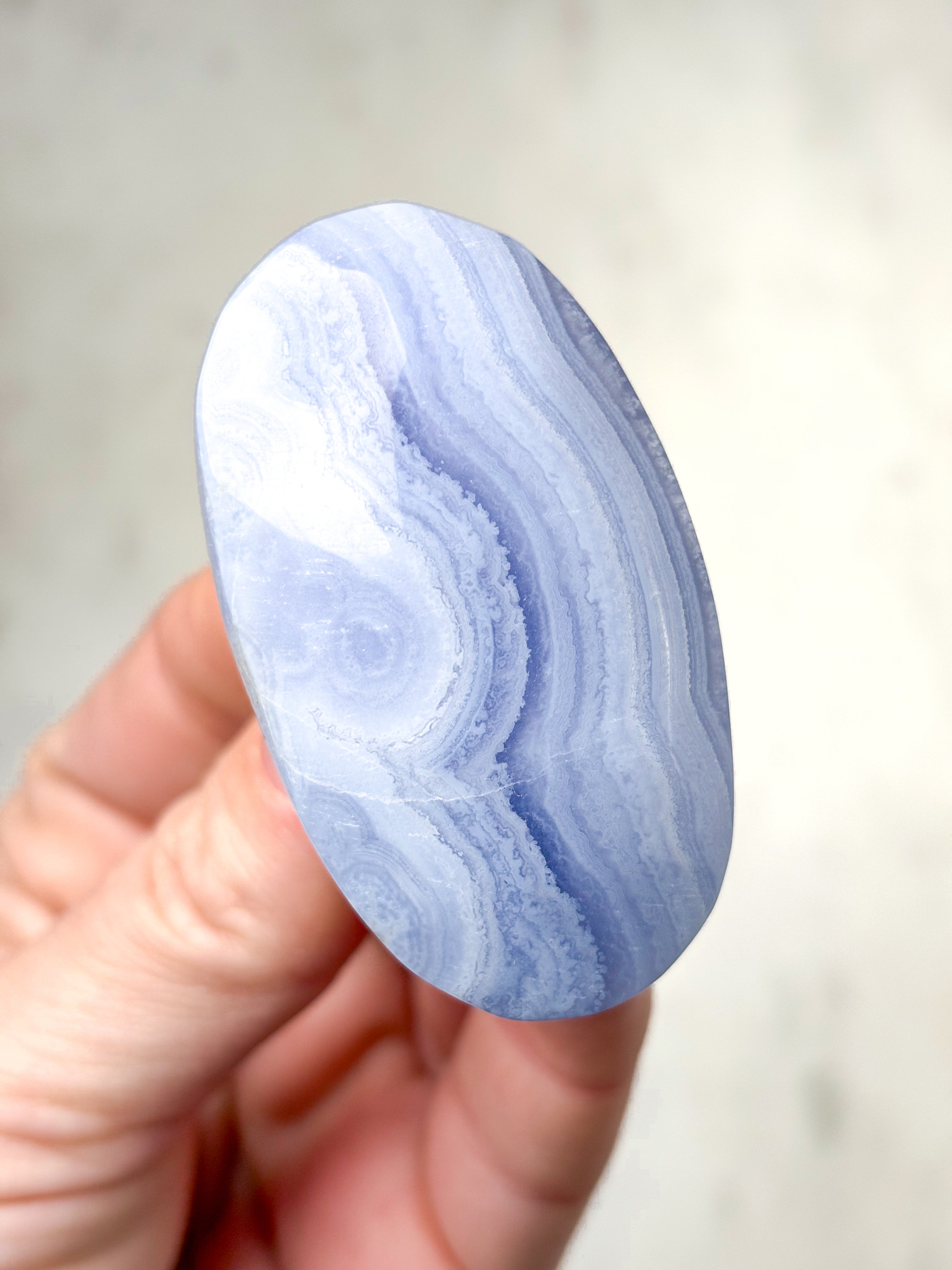 Blonde Agat Palmstone  (Nr. 4) Eksklusiv Kvalitet