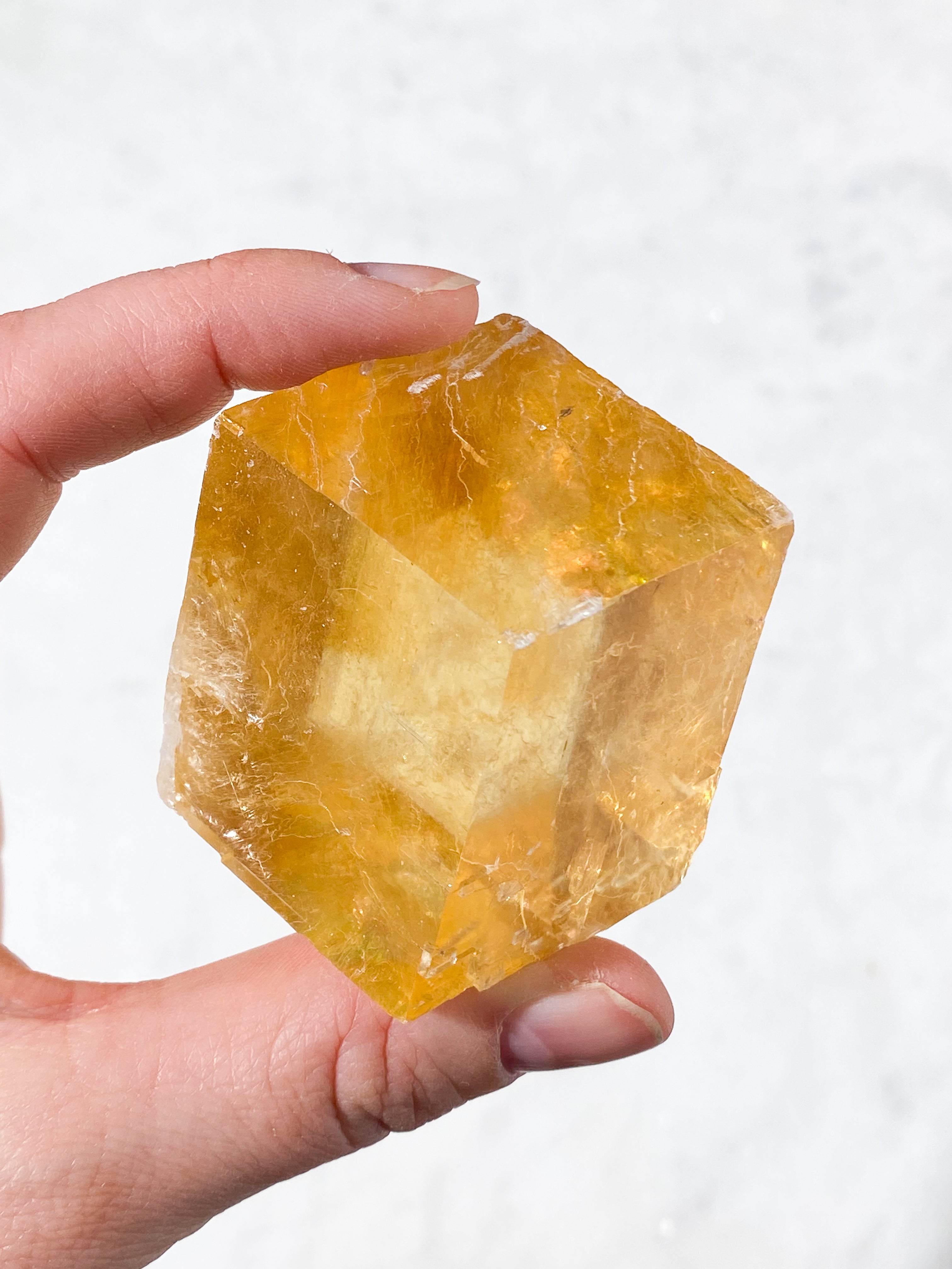 Optisk Honning Calcit Rå (Nr. 2)