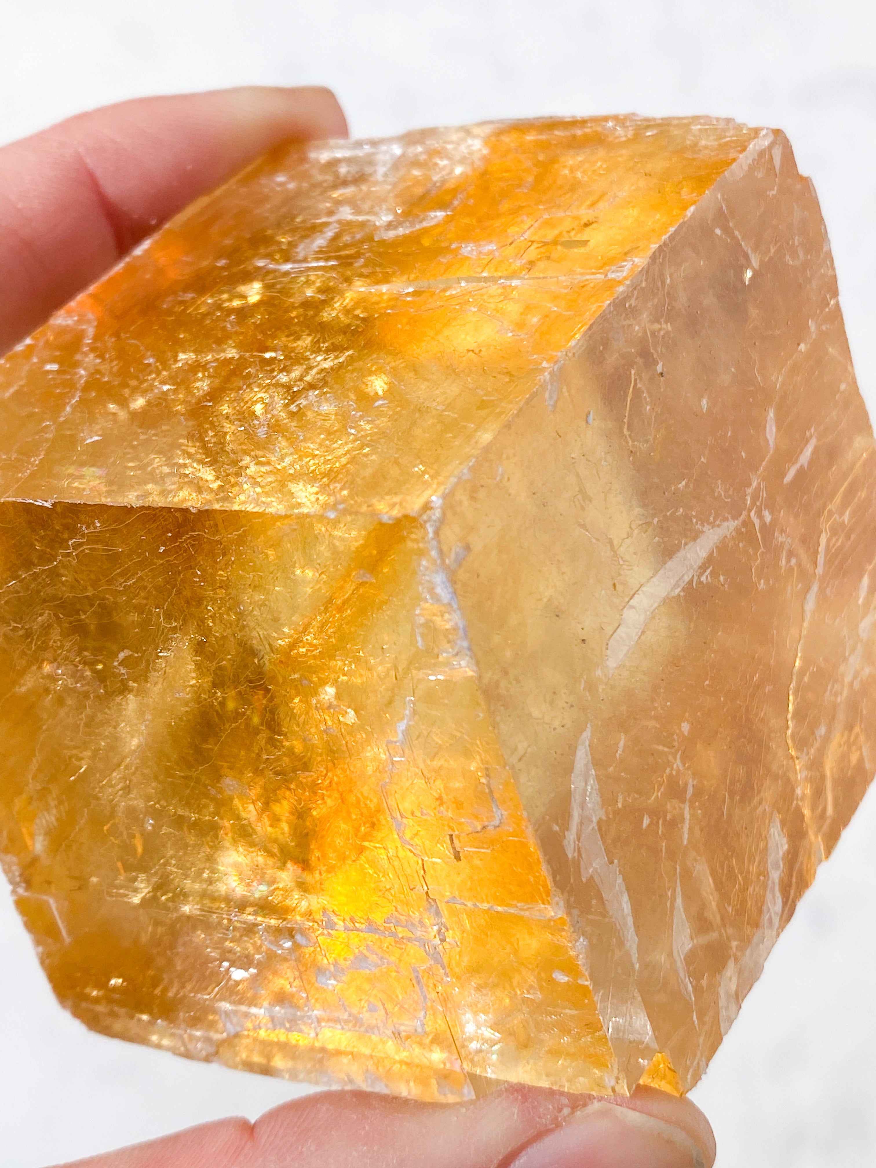 Optisk Honning Calcit Rå (Nr. 3)