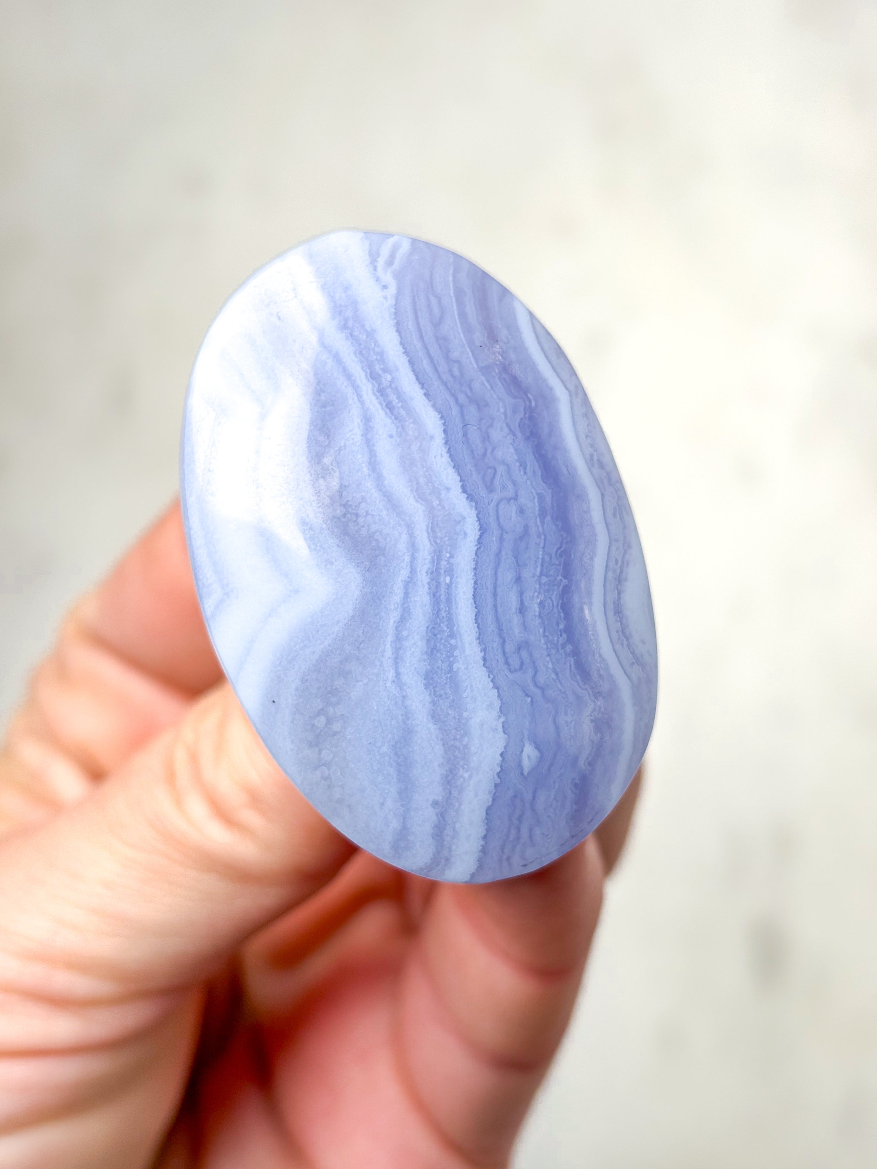 Lace Agate Palmstone (No. 13) Exclusive Quality