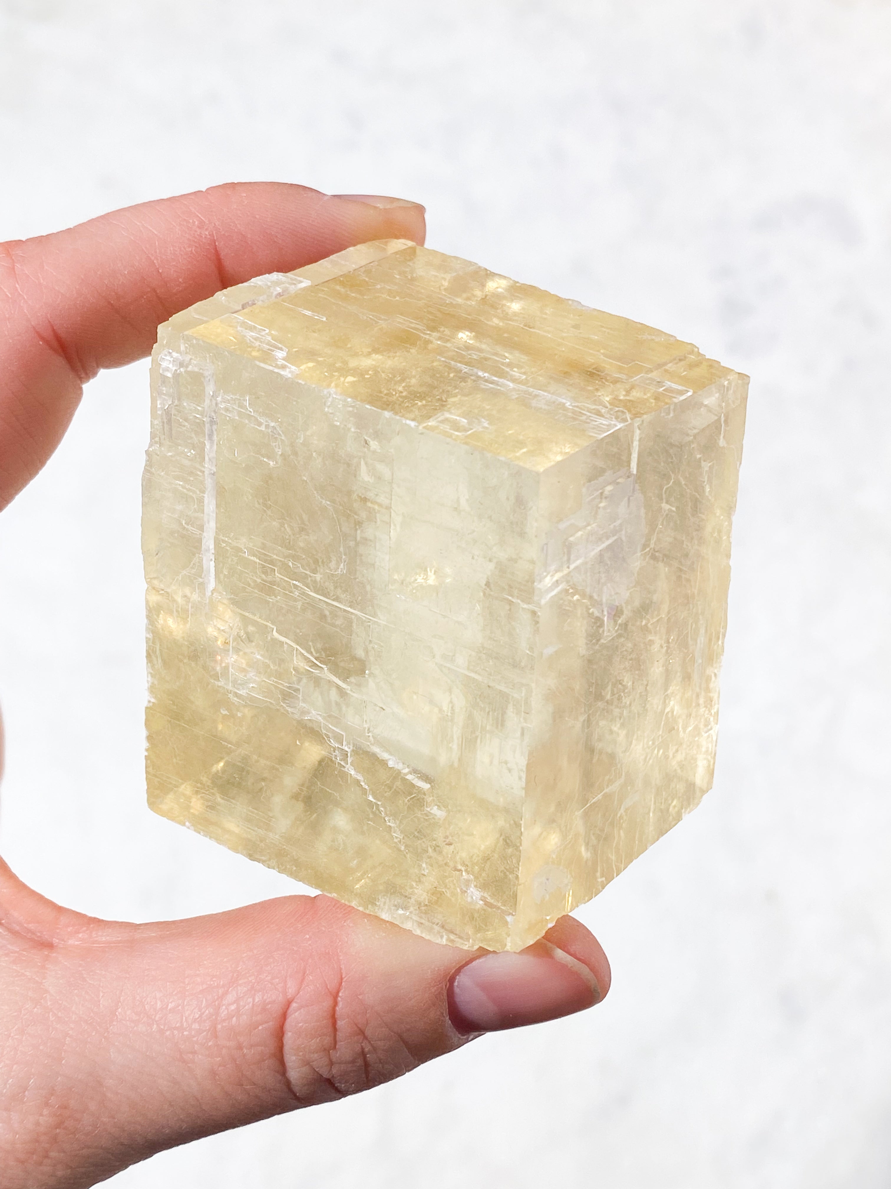 Optisk Honning Calcit Rå (Nr. 13)