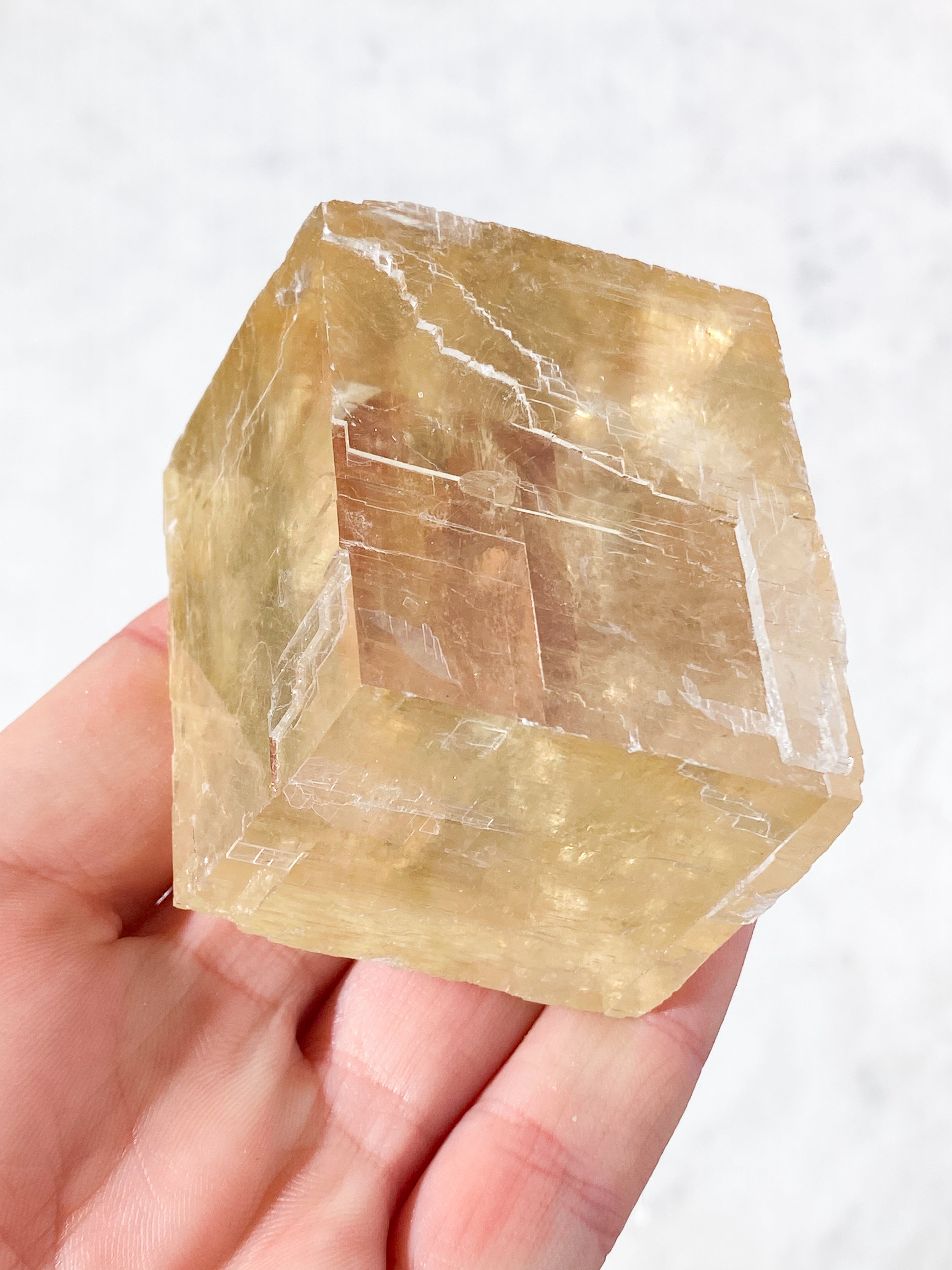 Optisk Honning Calcit Rå (Nr. 13)