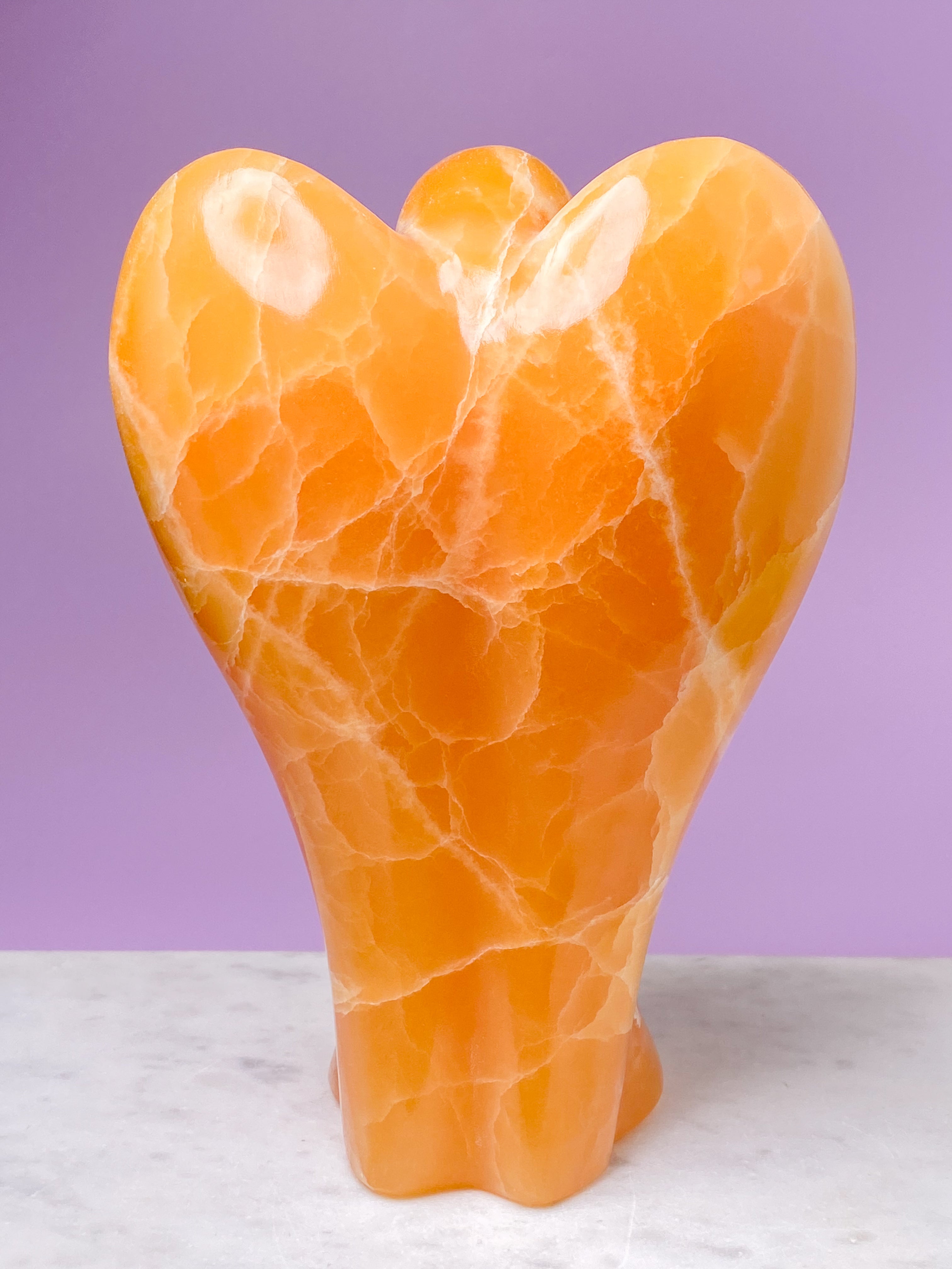 Orange Calcit Engel - 8 cm