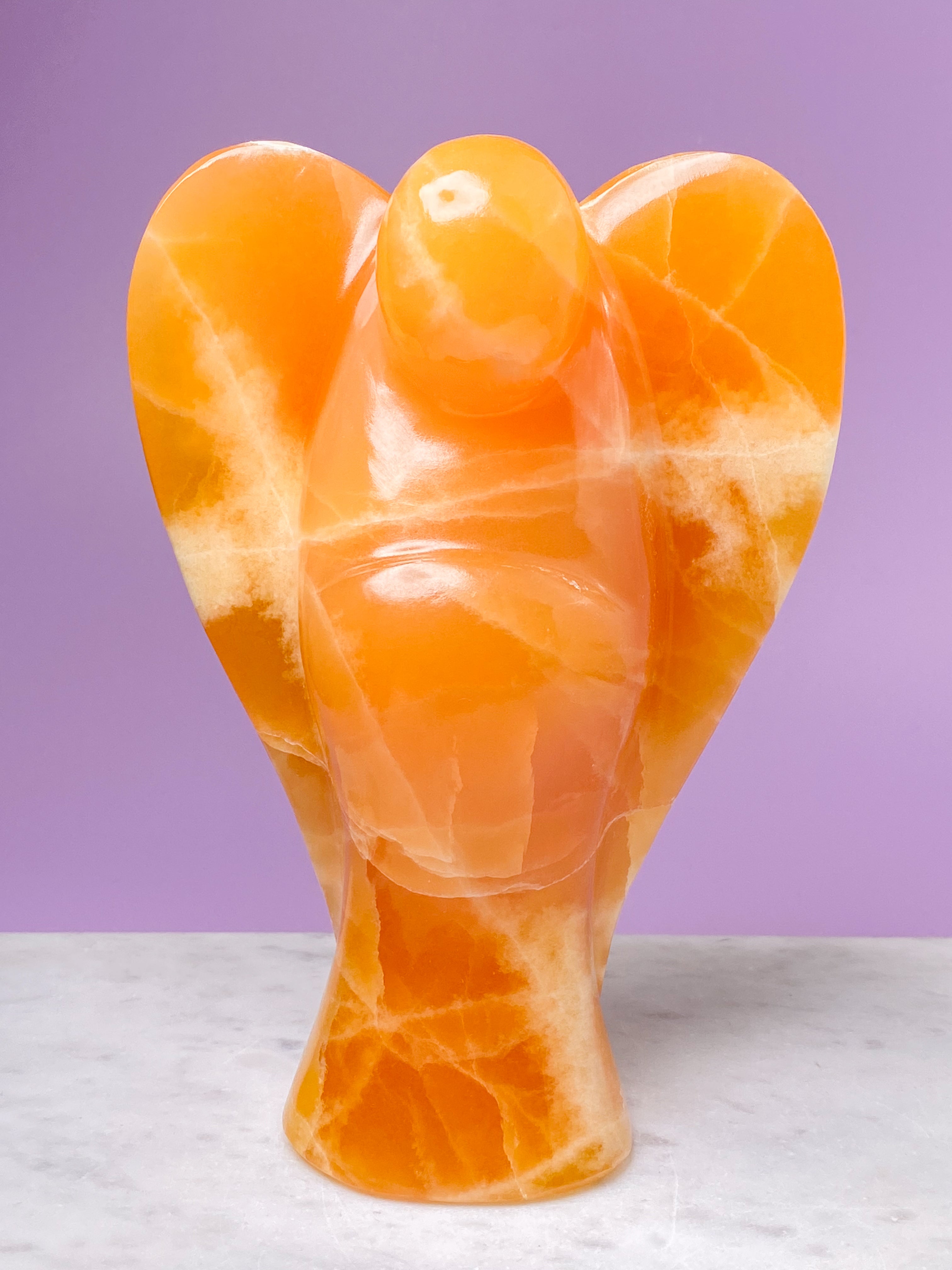 Orange Calcit Engel - 8 cm