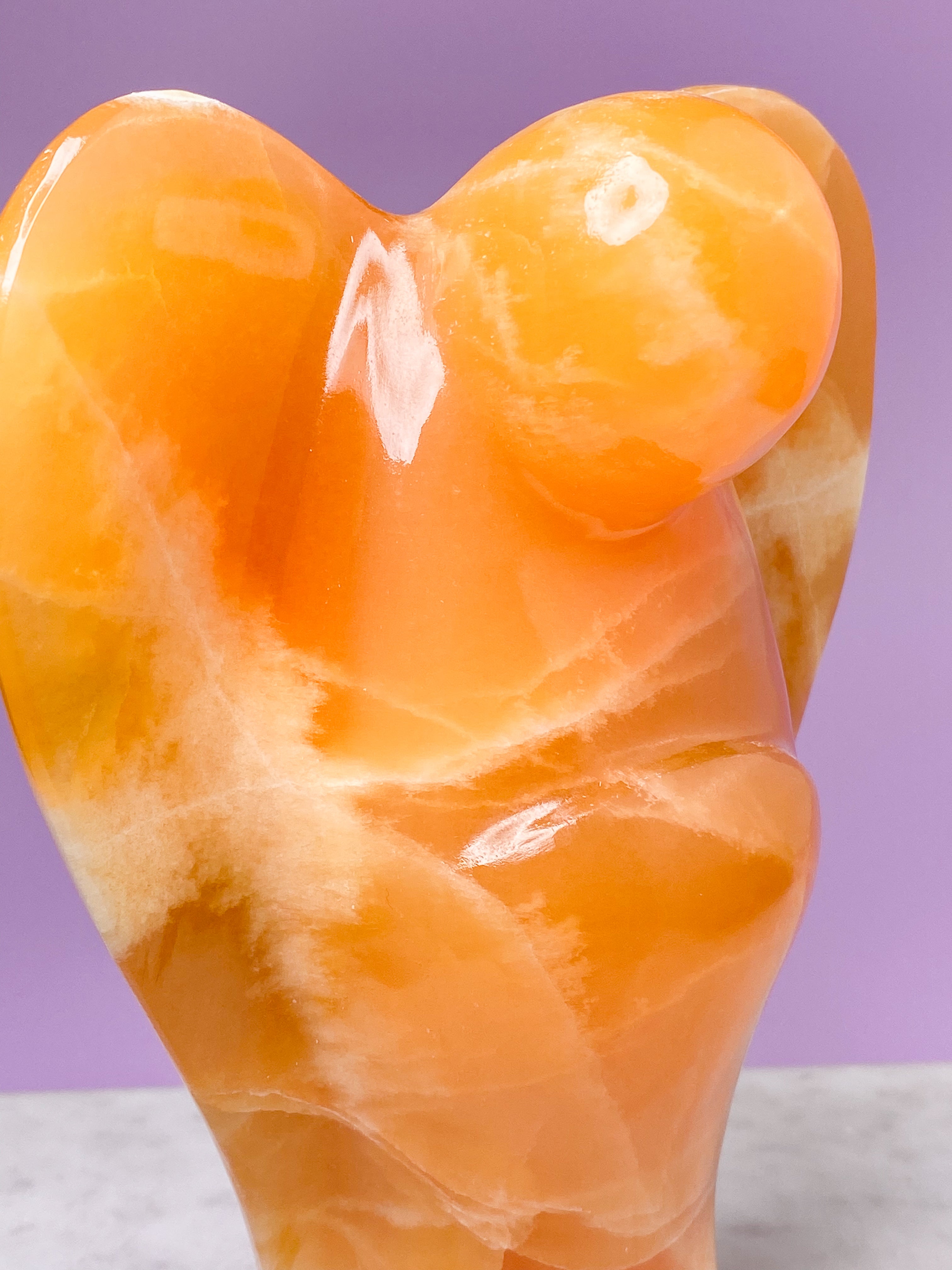 Orange Calcit Engel - 8 cm